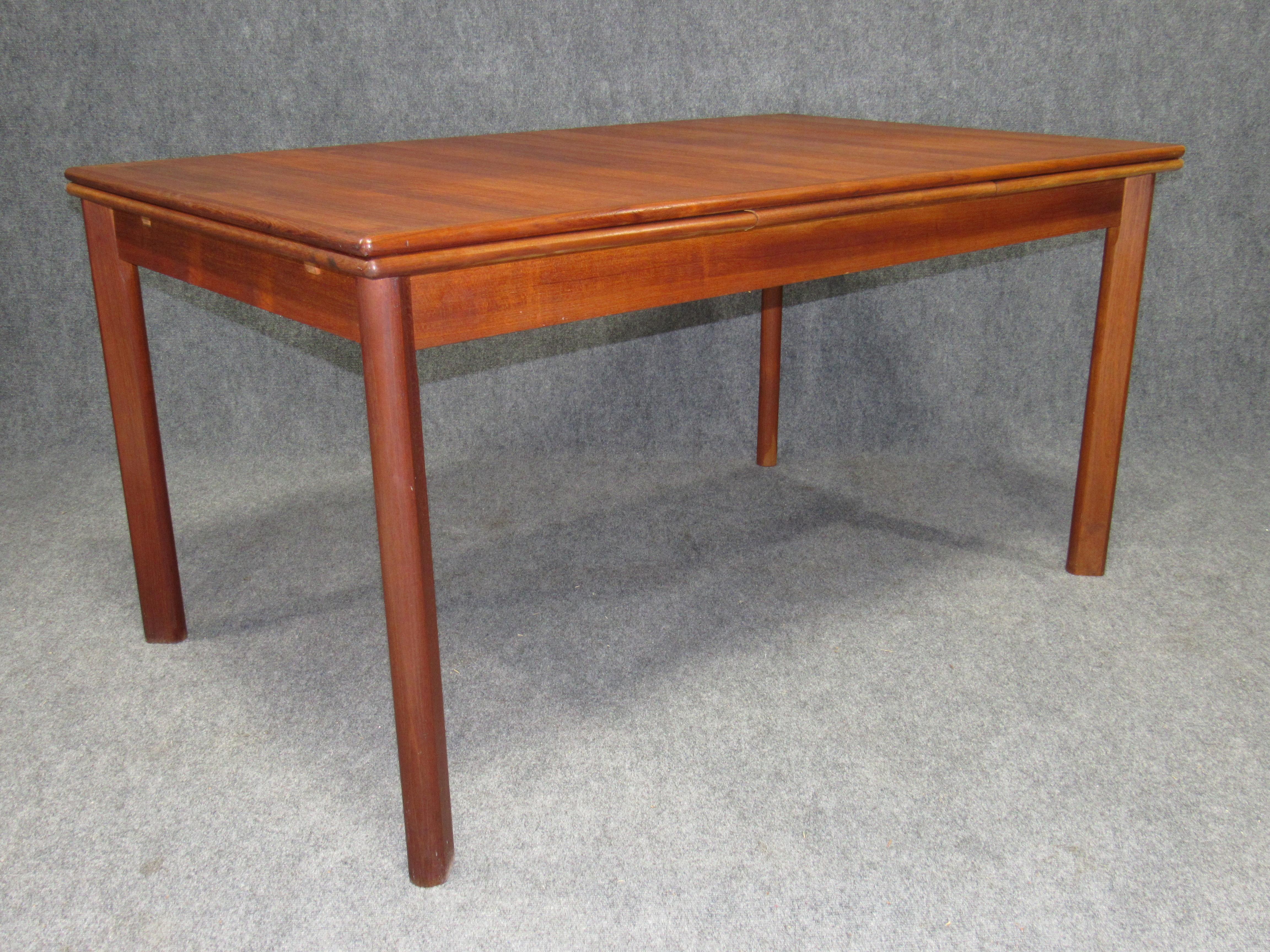 teak dining table with leaves