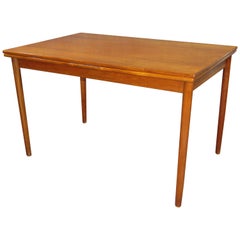 Danish Modern Teak Dining Table with Pull Out Leaves