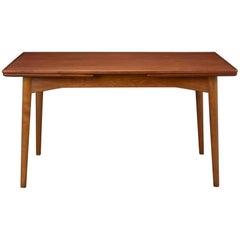 Danish Modern Teak Dining Table with Two Pull-Out Leaves by Omann Jun