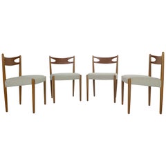 Danish Modern Teak Dinning Room Chairs Set of 4, 1960s Denmark