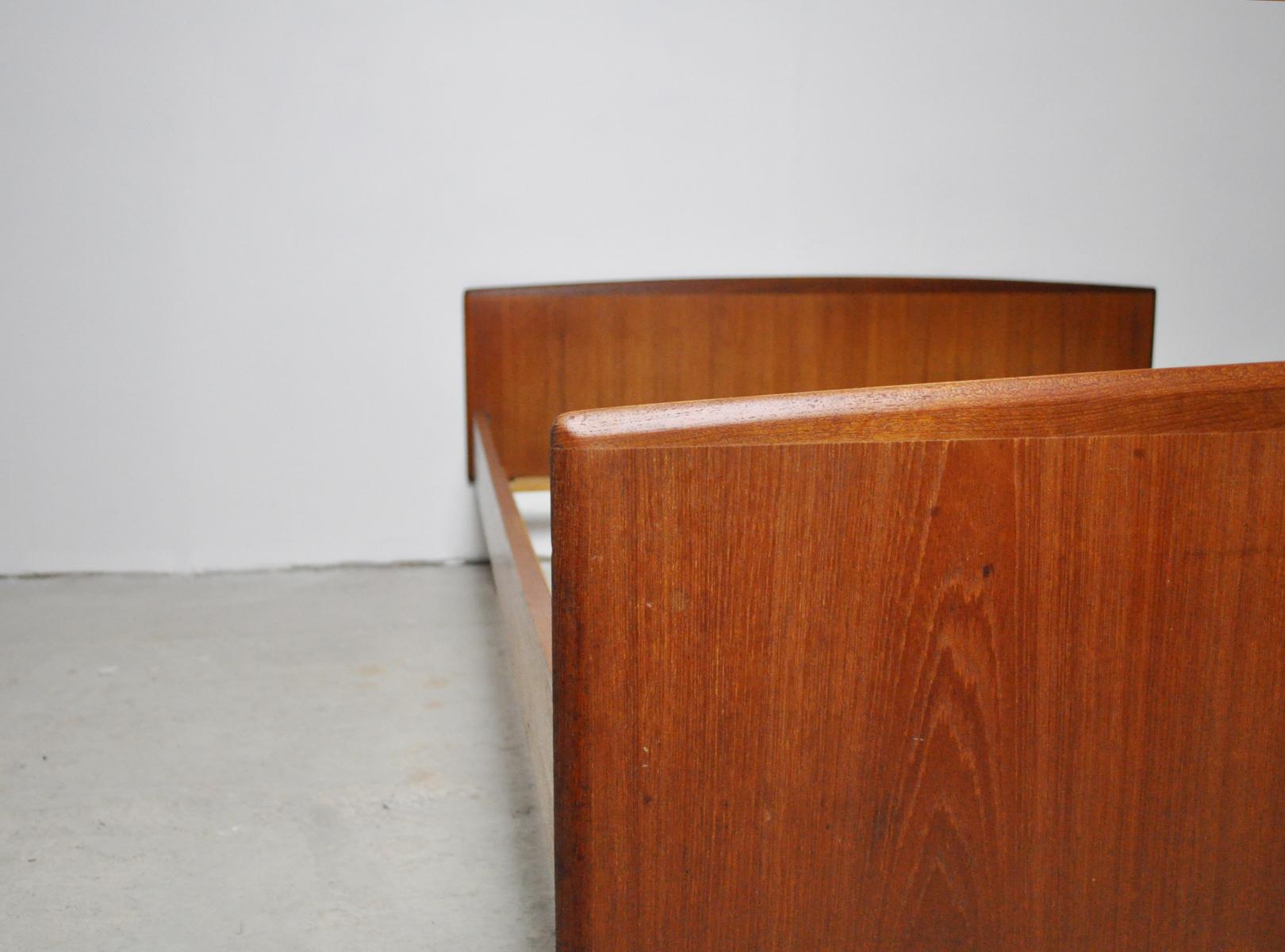 Mid-Century Modern Danish Modern Teak Double Bed, 1960s