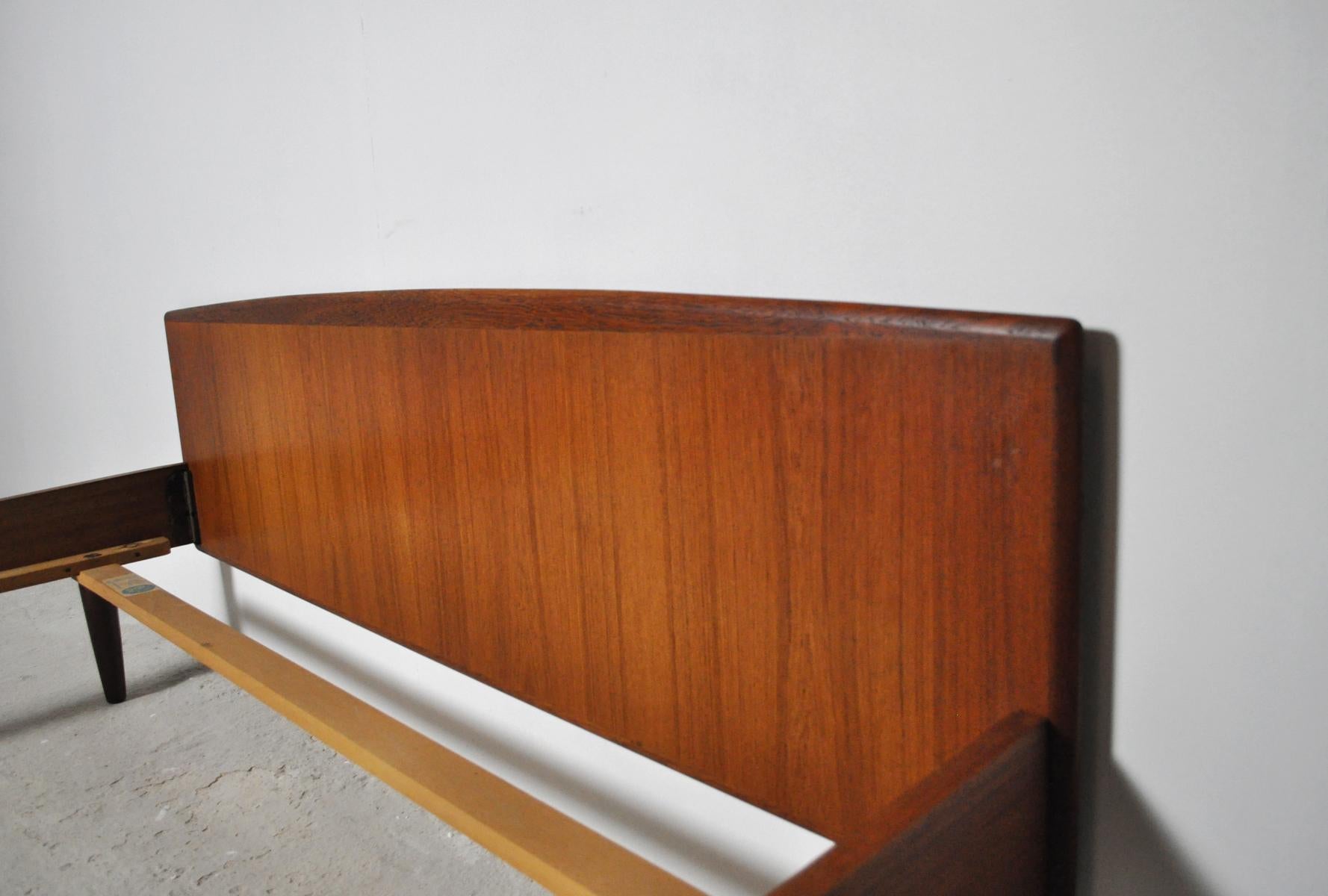Danish Modern Teak Double Bed, 1960s In Fair Condition In Vordingborg, DK