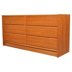 Retro Danish Modern Teak Double Dresser 