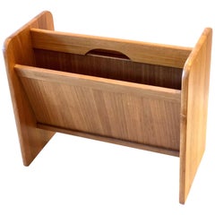 Danish Modern Teak Double Magazine Rack by FBJ Mobler