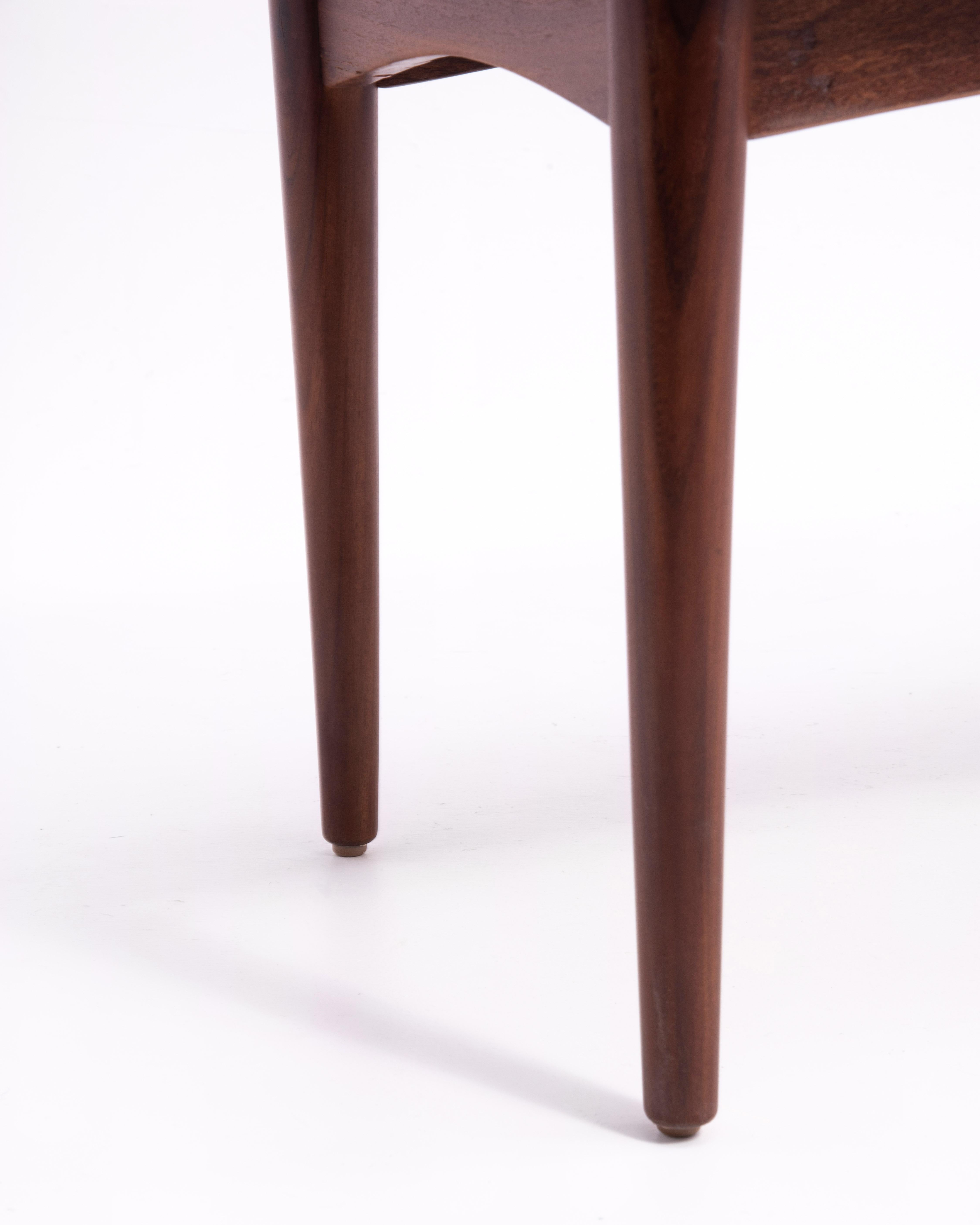 Danish Modern Teak Dowel Leg Side Table After Grete Jalk Marked B. J. 1970s For Sale 10