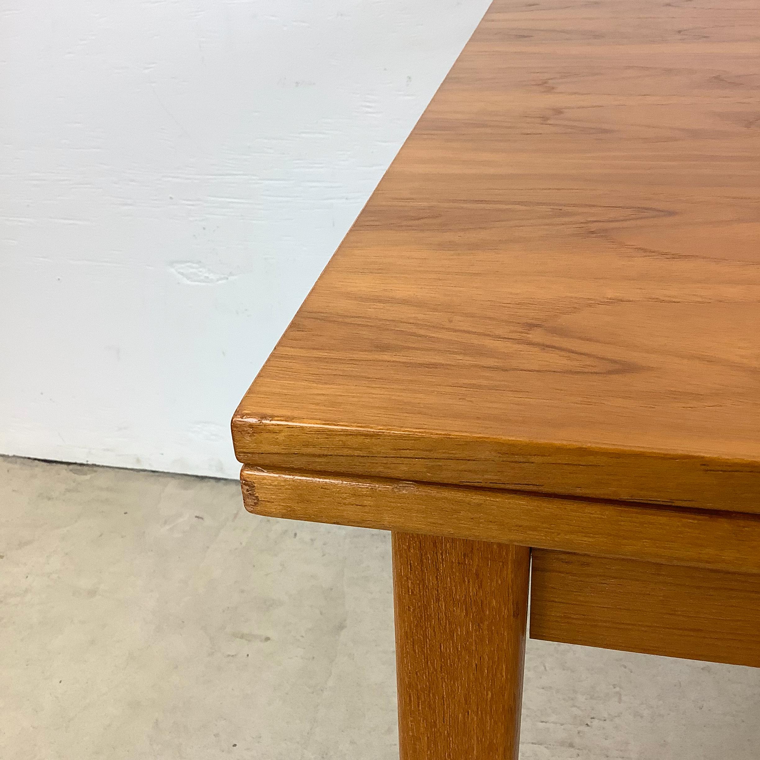 Danish Modern Teak Draw Leaf Dining Table, Brdr. Furbo 5