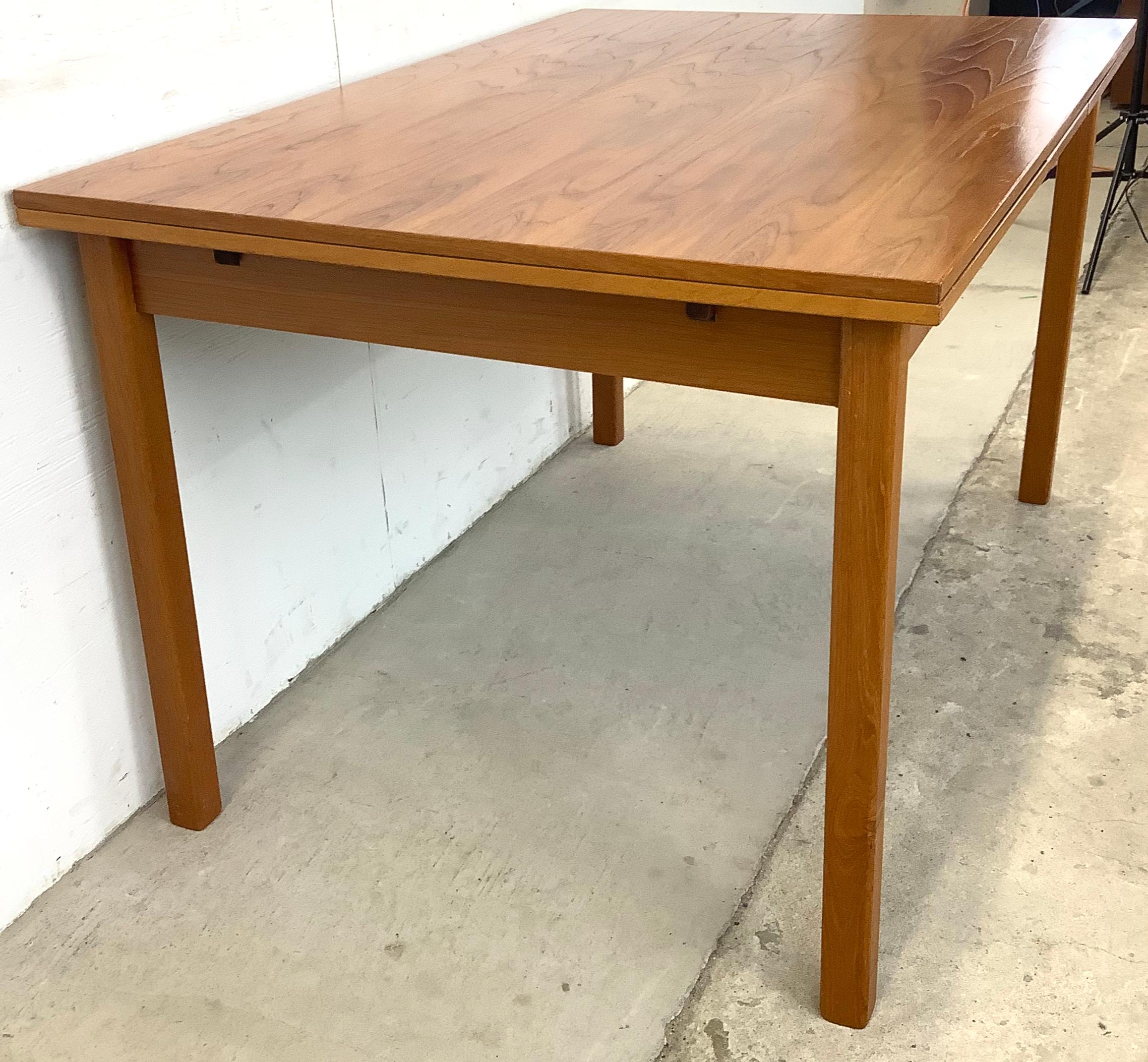 Scandinavian Modern Danish Modern Teak Draw Leaf Dining Table, Brdr. Furbo