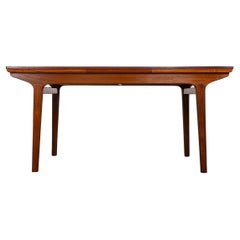 Vintage Danish Modern Teak Draw Leaf Dining Table by Johannes Andersen