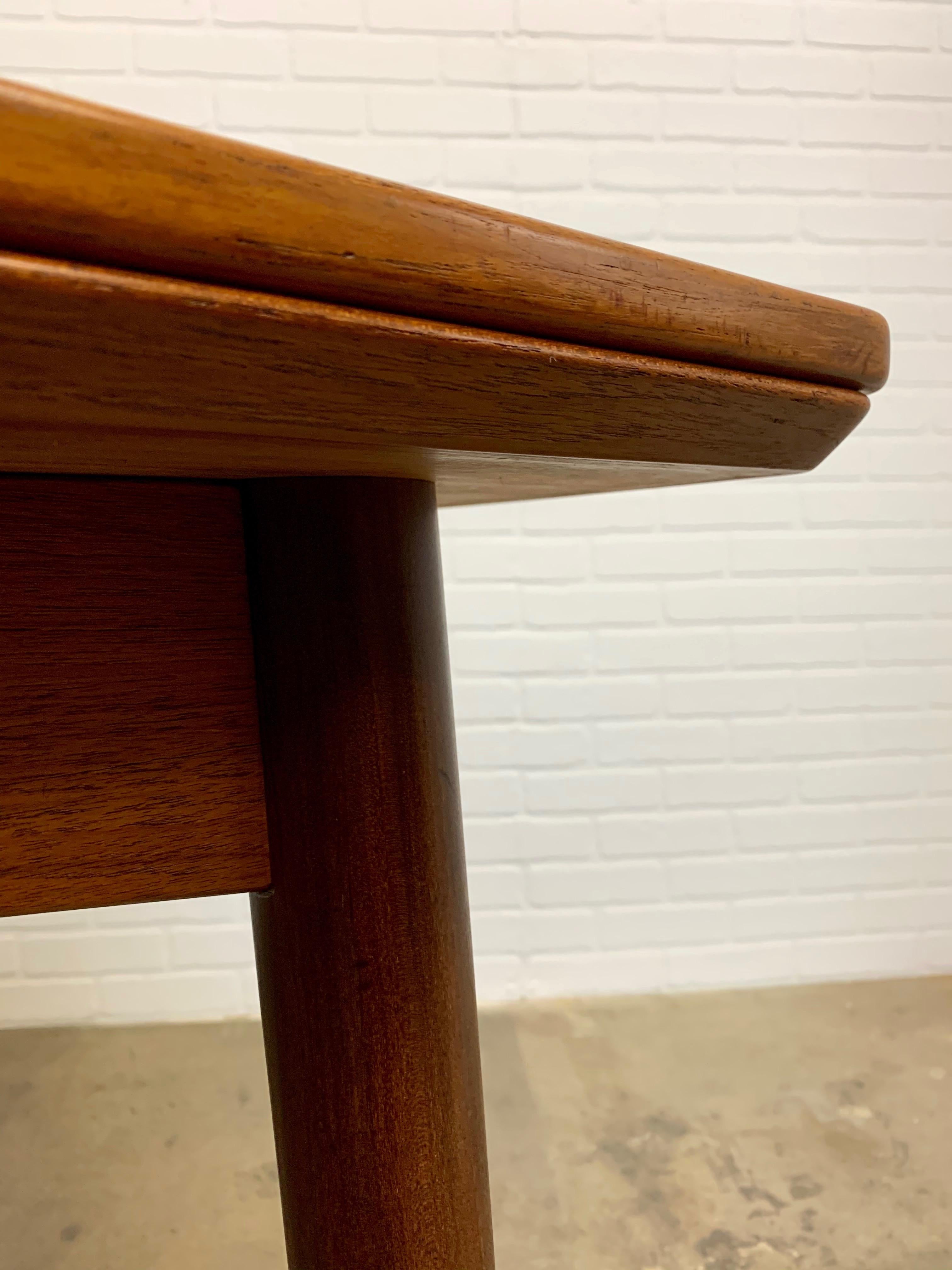 Danish Modern Teak Draw-Leaf Table 3