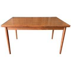 danish draw leaf table Danish Modern Teak Draw Leaf Table