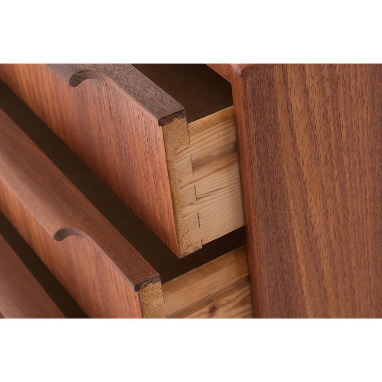 Danish Modern Teak Drawer Chest With Elongated Pulls For Sale At