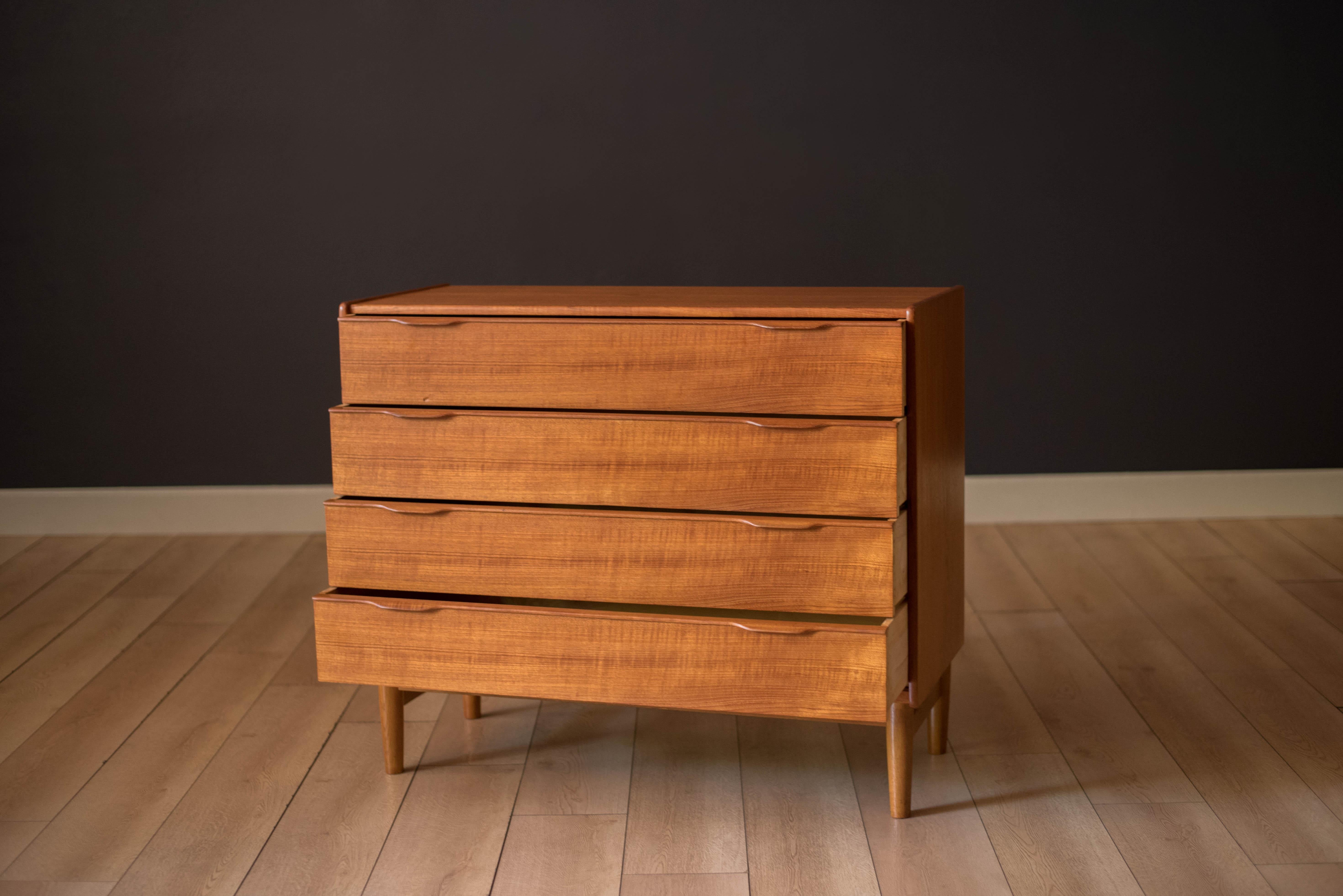 Oak Danish Modern Teak Dresser Chest of Drawers by Henning Jorgensen For Sale