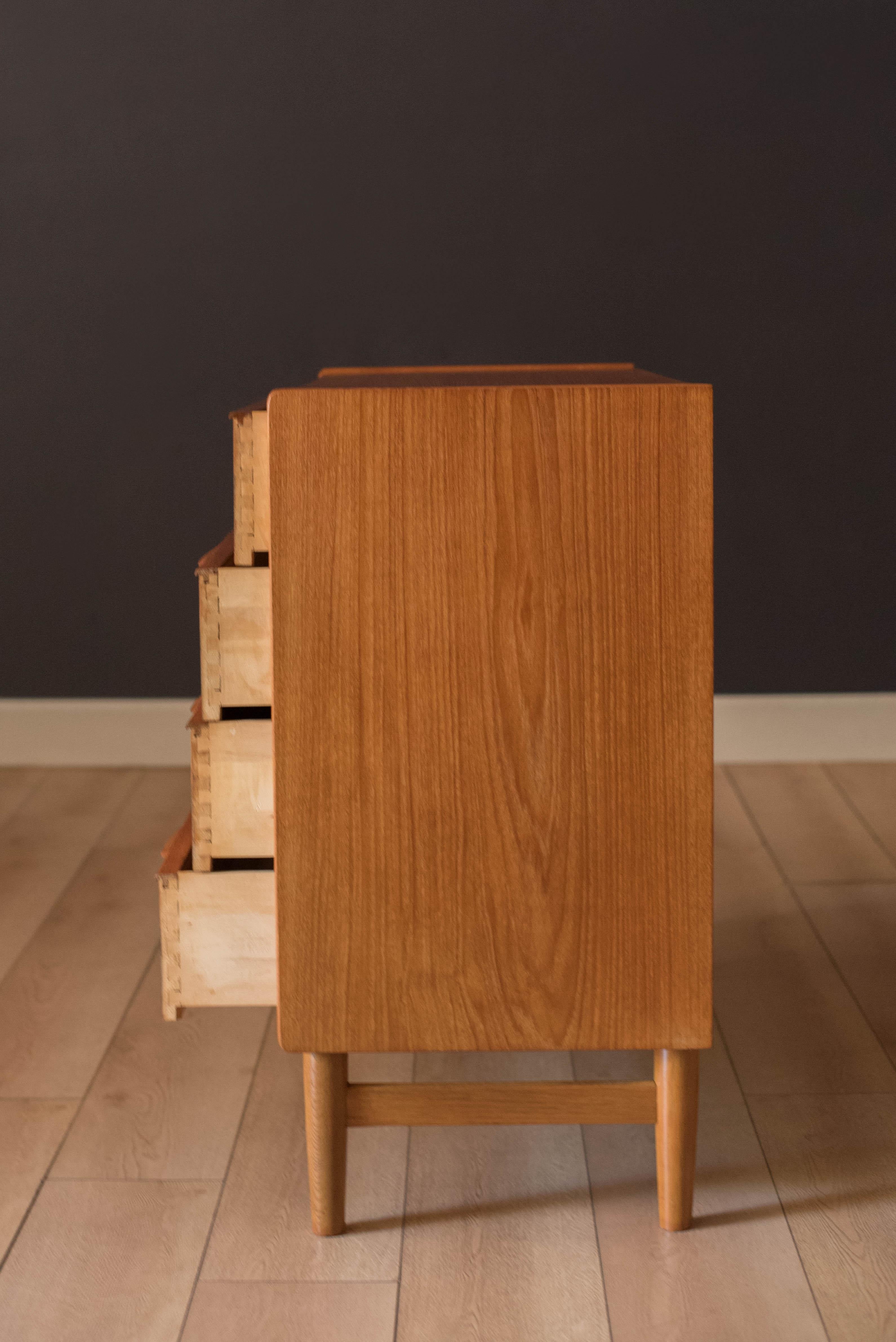 Danish Modern Teak Dresser Chest of Drawers by Henning Jorgensen For Sale 3
