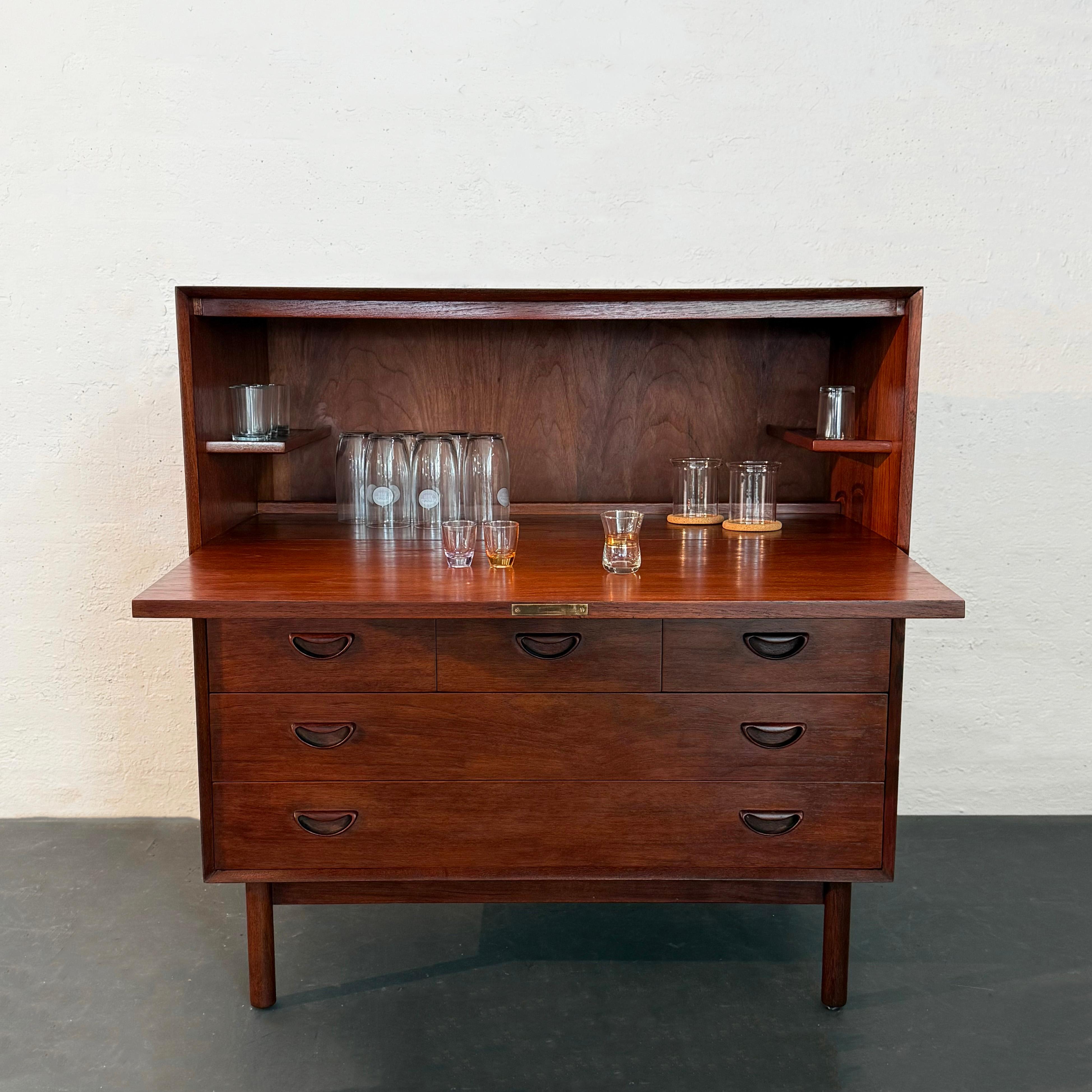 20th Century Danish Modern Teak Dry Bar Cabinet By Peter Hvidt And Orla Mølgaard-Nielsen For Sale
