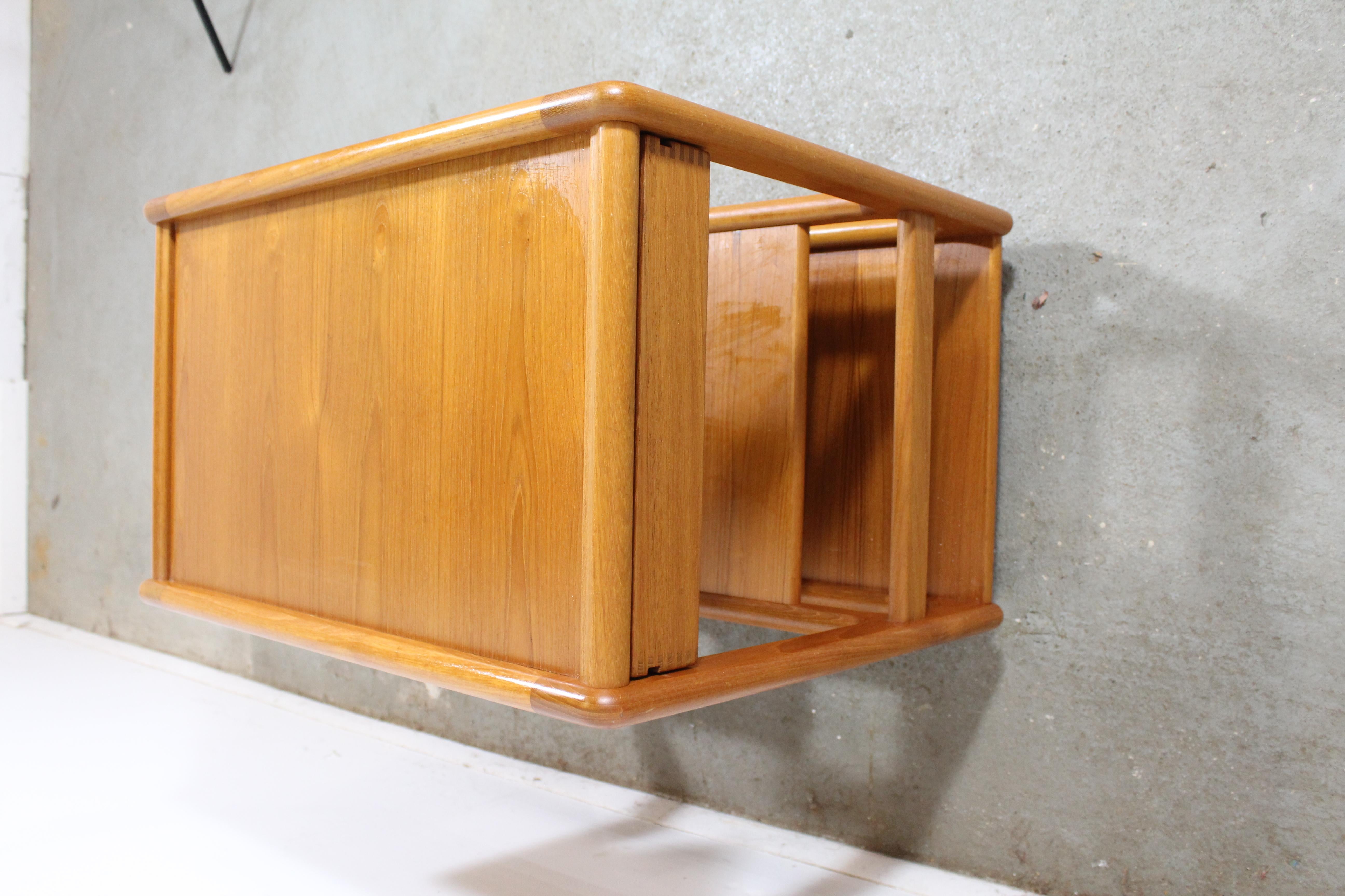 Unknown  Danish Modern Teak Dry Bar/Tea Serving Cart on Wheels