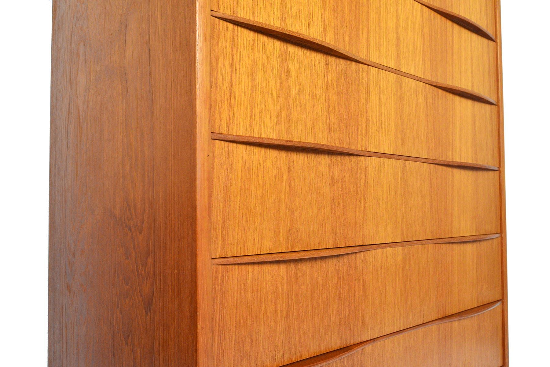 20th Century Danish Modern Teak Eight-Drawer Highboy Dresser