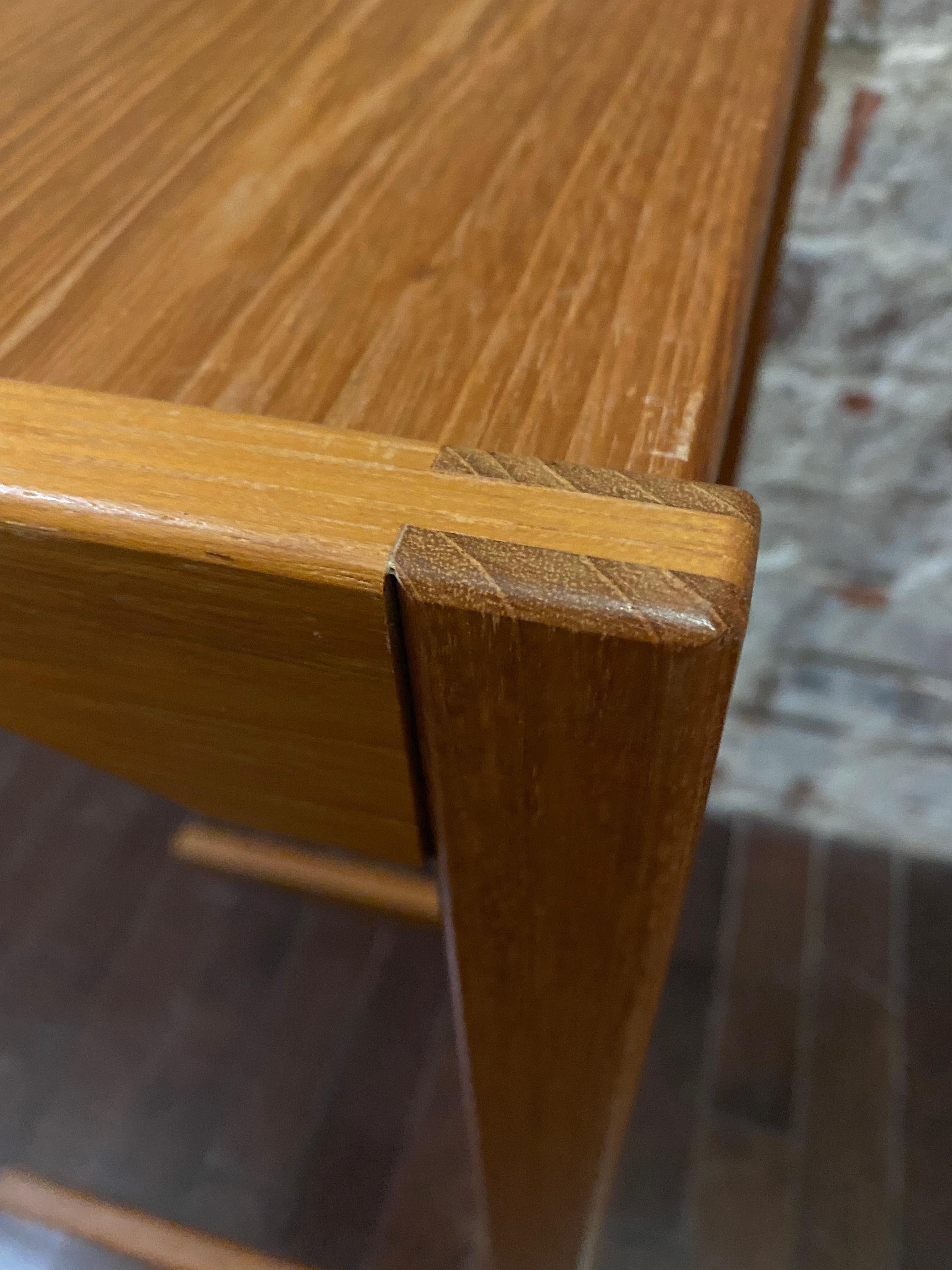 Woodwork Danish Modern Teak End Table by FBJ Mobler, C-Shape For Sale
