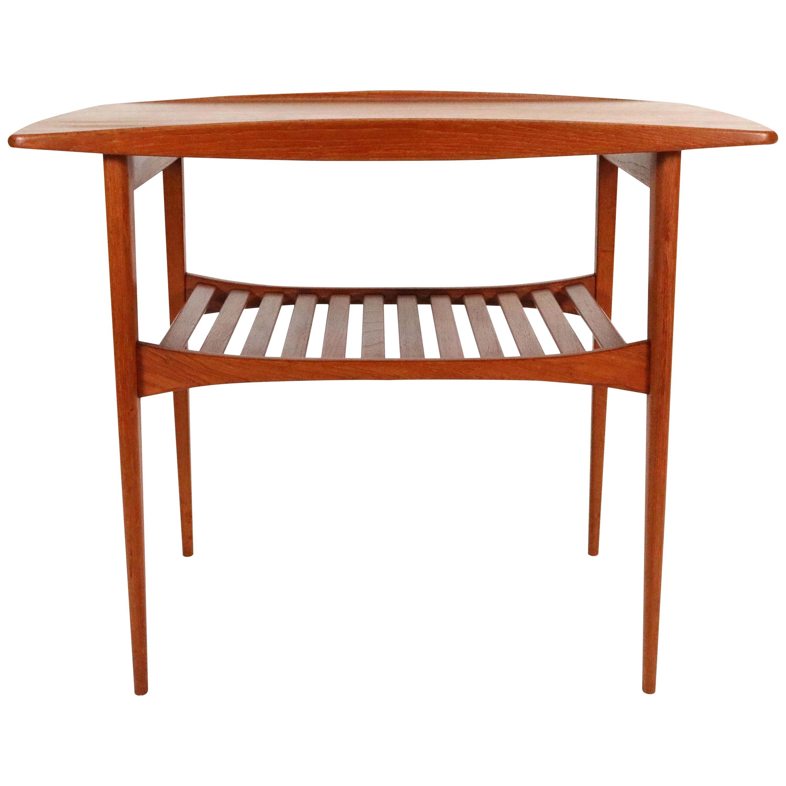 Danish Modern Teak End Table by Povl Dinesen at 1stDibs