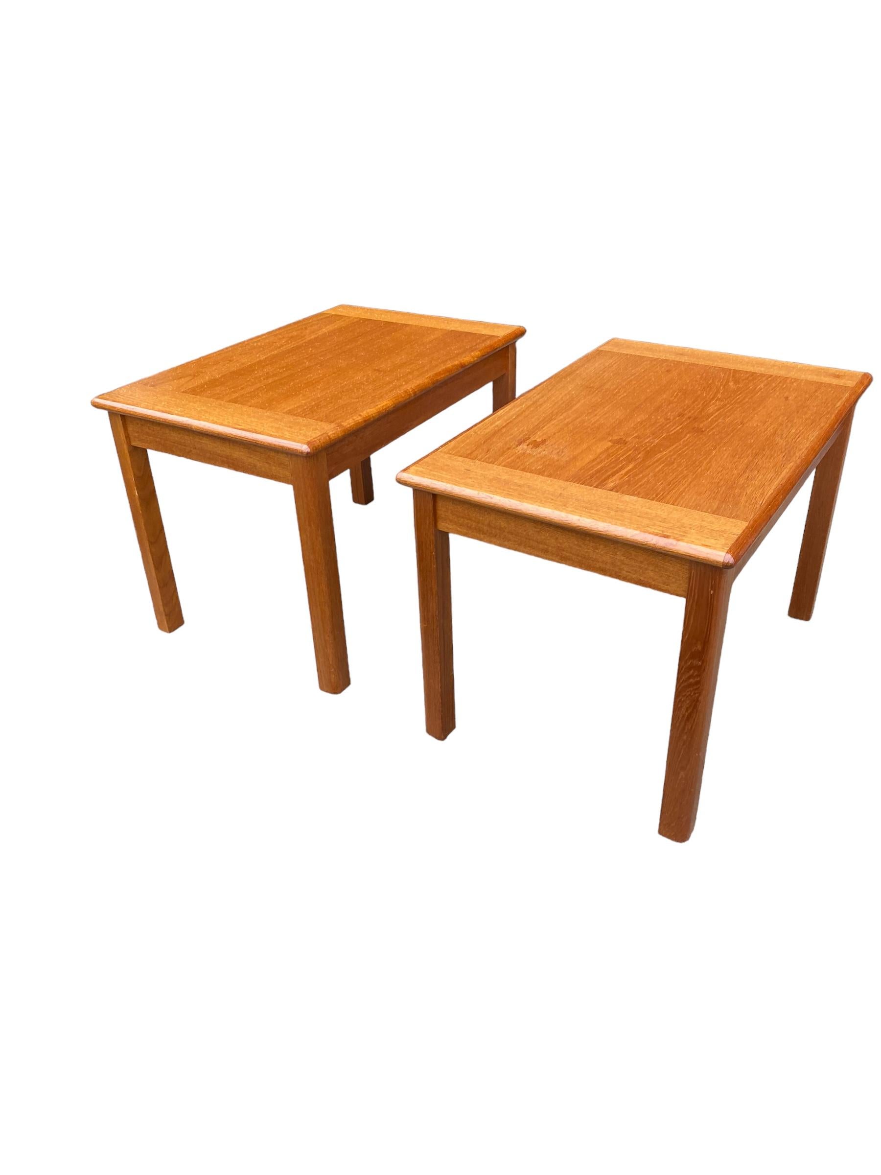 Danish Modern Teak End Tables by Domino Mobler In Good Condition In Brooklyn, NY