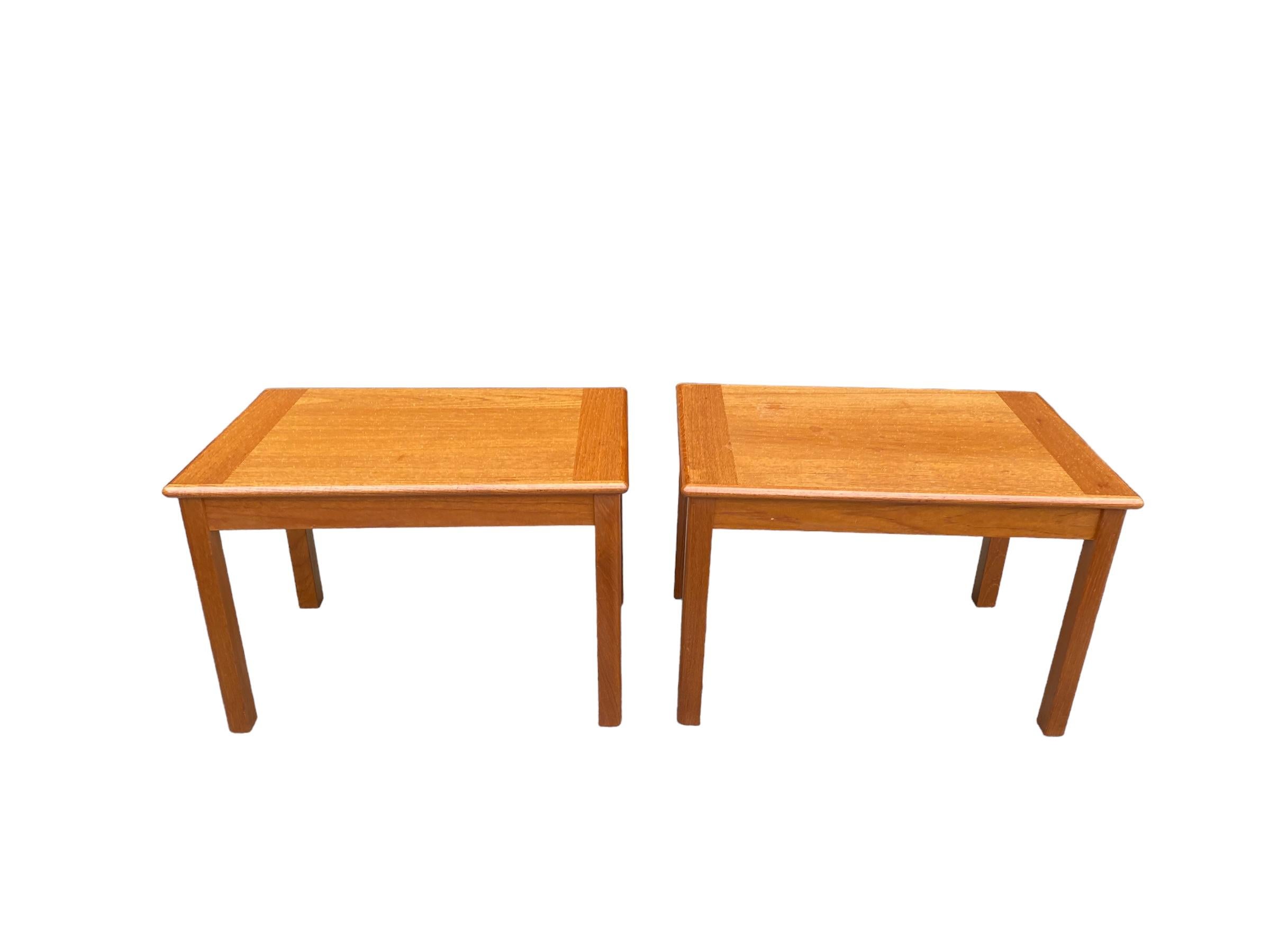 20th Century Danish Modern Teak End Tables by Domino Mobler