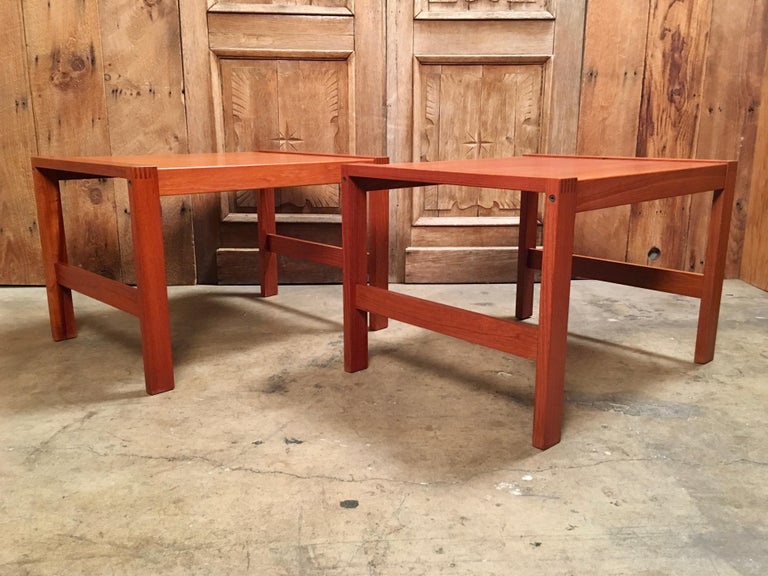 Danish Modern Teak End Tables For Sale at 1stDibs