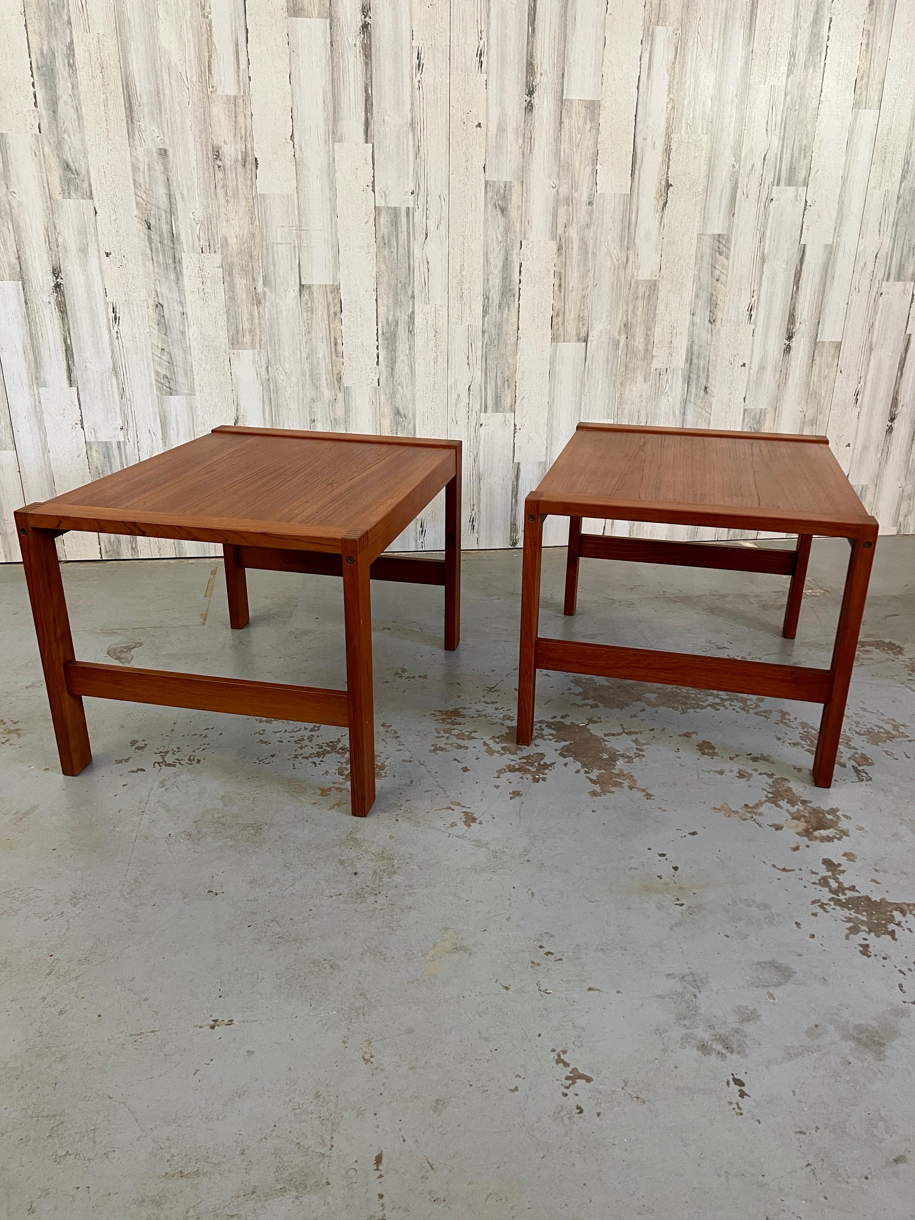 Danish Modern Teak End Tables In Good Condition In Denton, TX