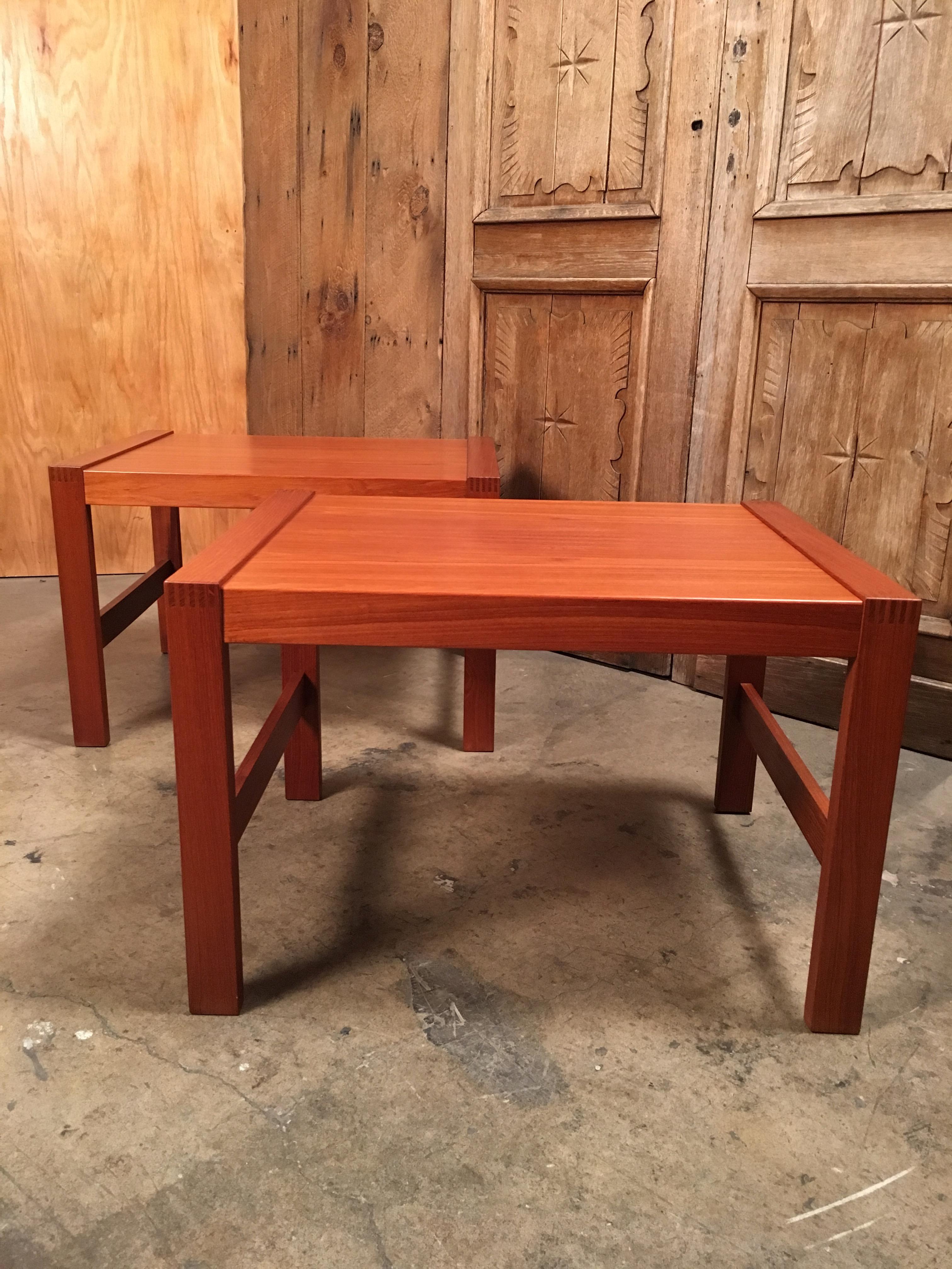 Danish Modern Teak End Tables In Good Condition In Denton, TX