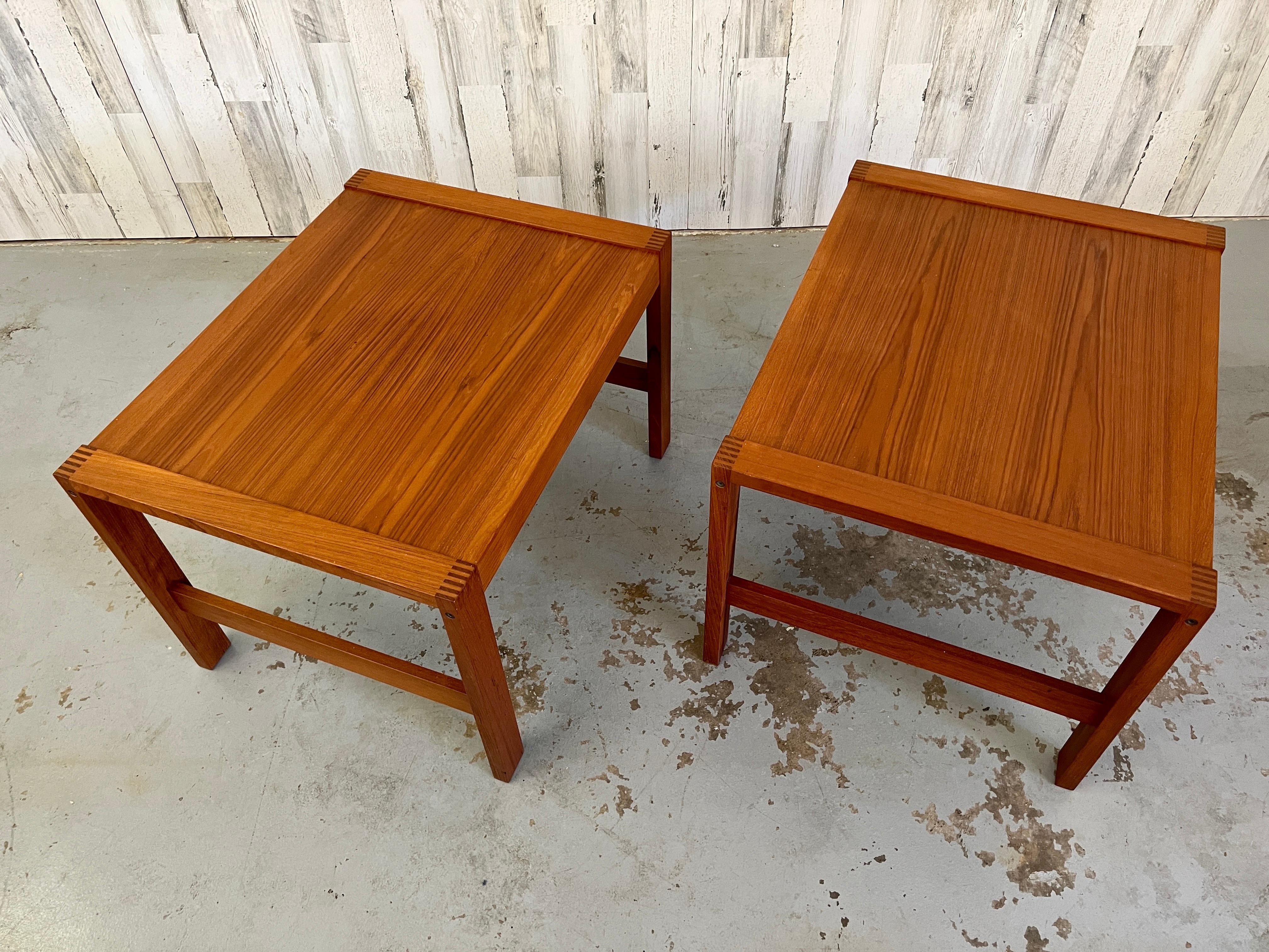 Danish Modern Teak End Tables 1