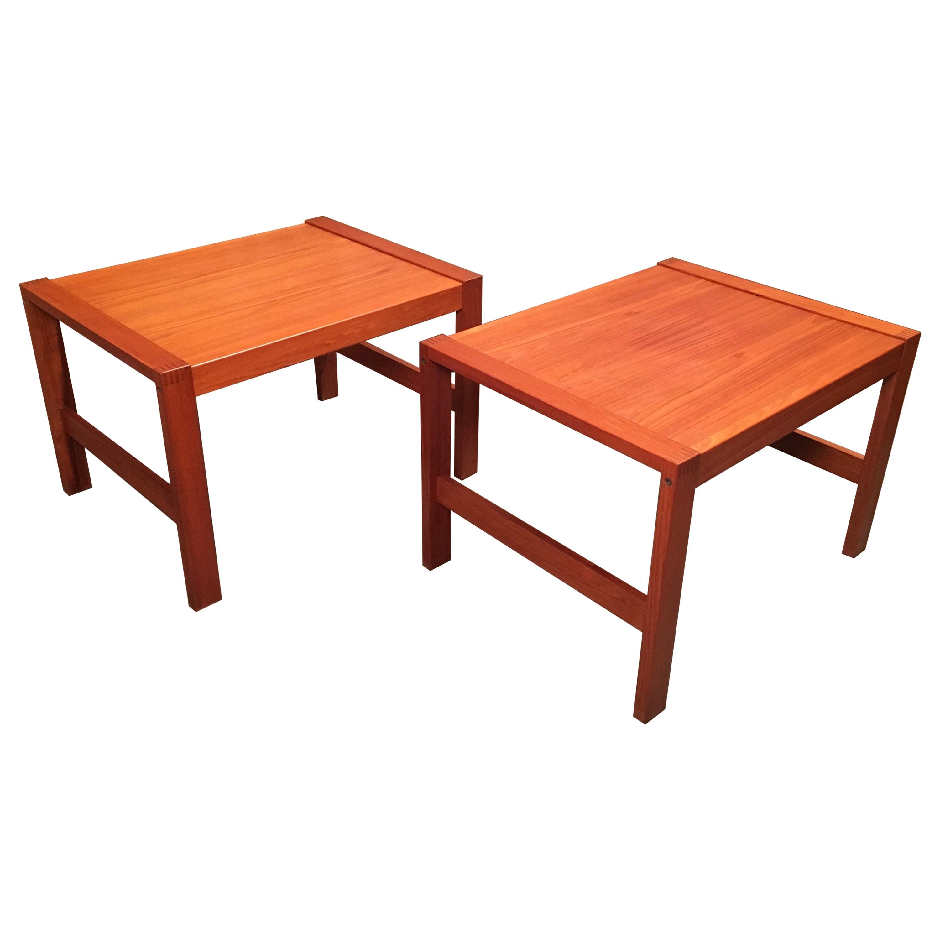 Modern Organic Teak End Tables at 1stDibs