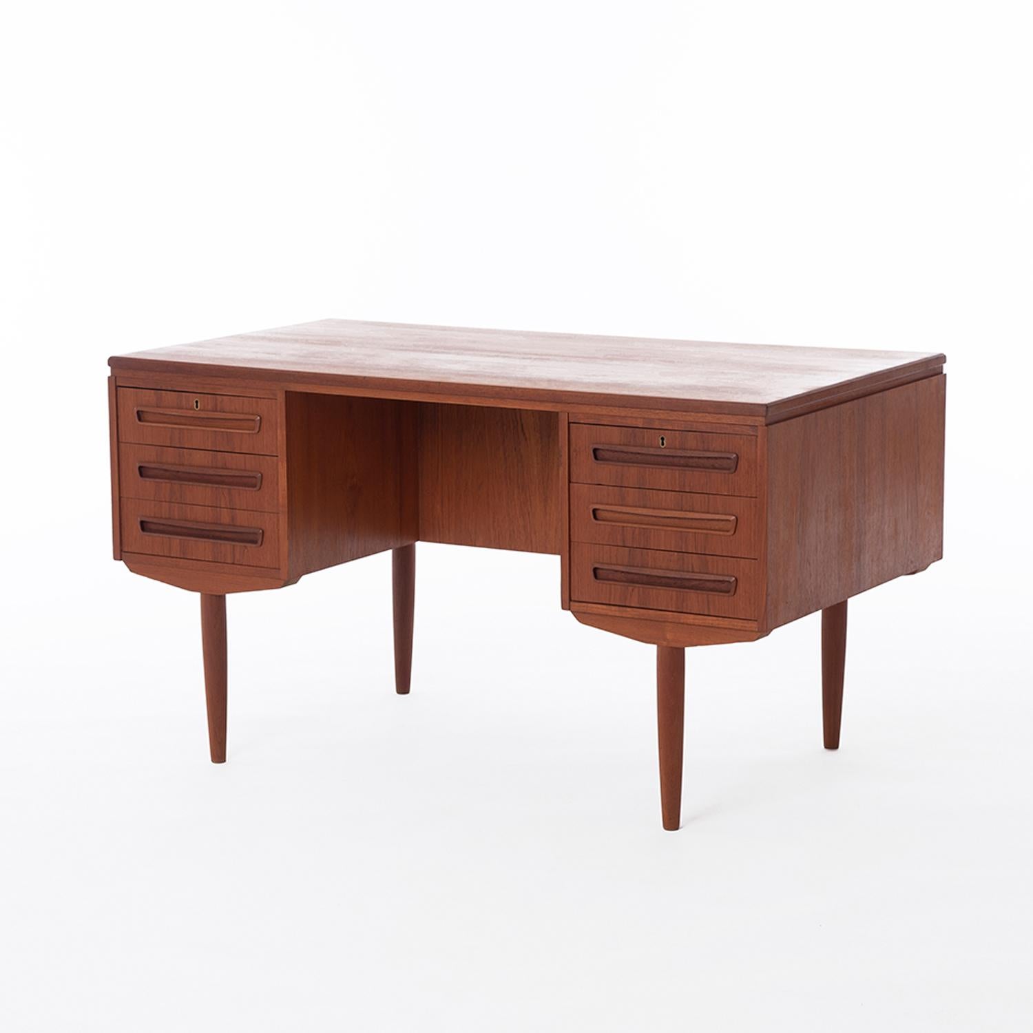 Scandinavian Modern Danish Modern Teak Executive Desk