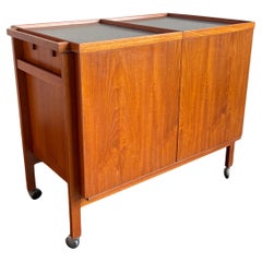 Used Danish Modern Teak Expandable Bar Cart By Niels Erik Glasdam Jensen