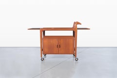 Danish Modern Teak Extendable Bart Cart by Falster Mobelfabrik