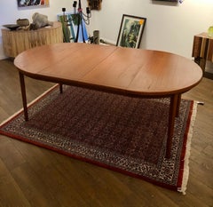 Danish Modern Teak Extendable Dining from Oval to Round