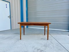 Tavolo da pranzo danese moderno allungabile in teak, anni '60