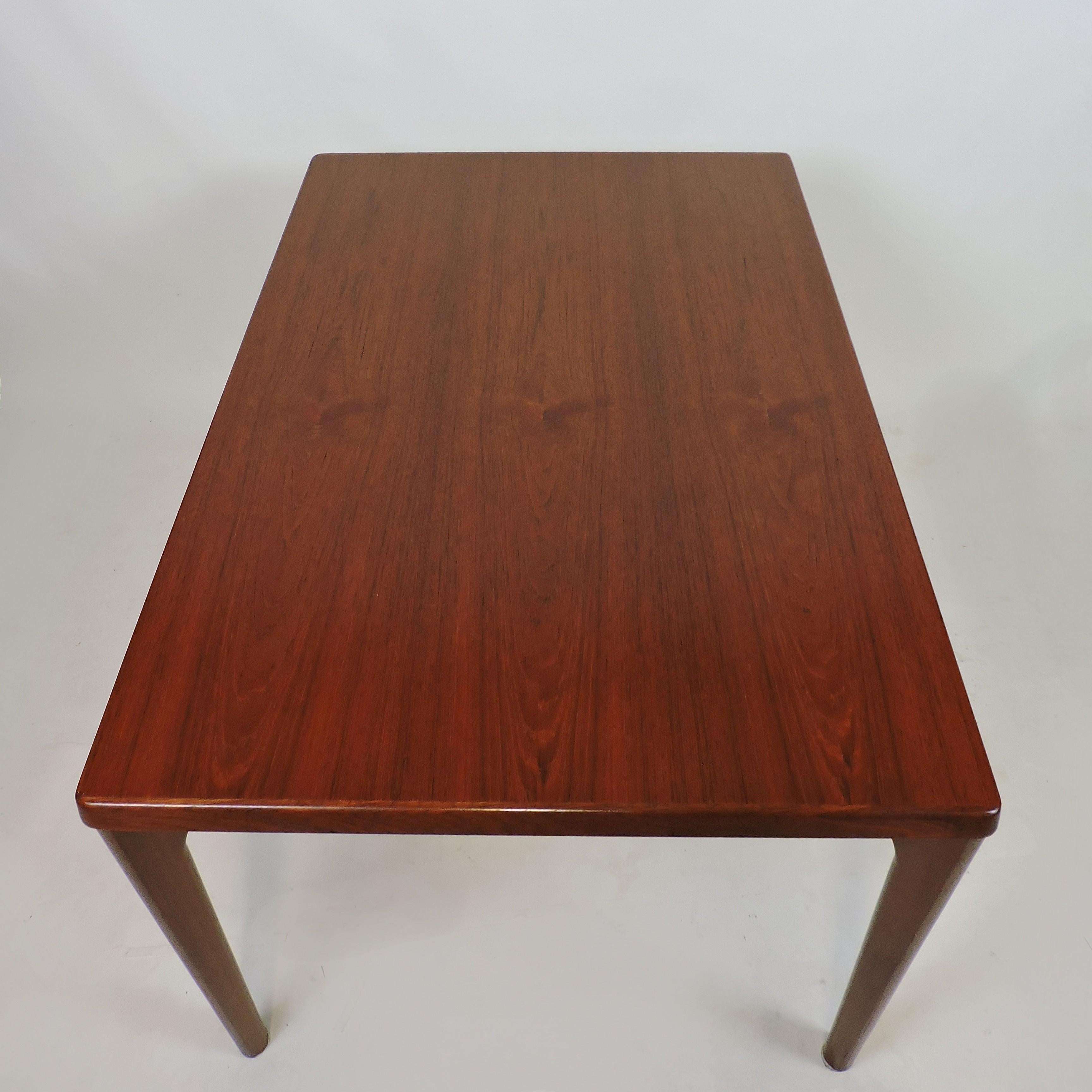 Mid-20th Century Danish Modern Teak Extendable Dining Table by Henning Kjaernulf for Vejle Stole