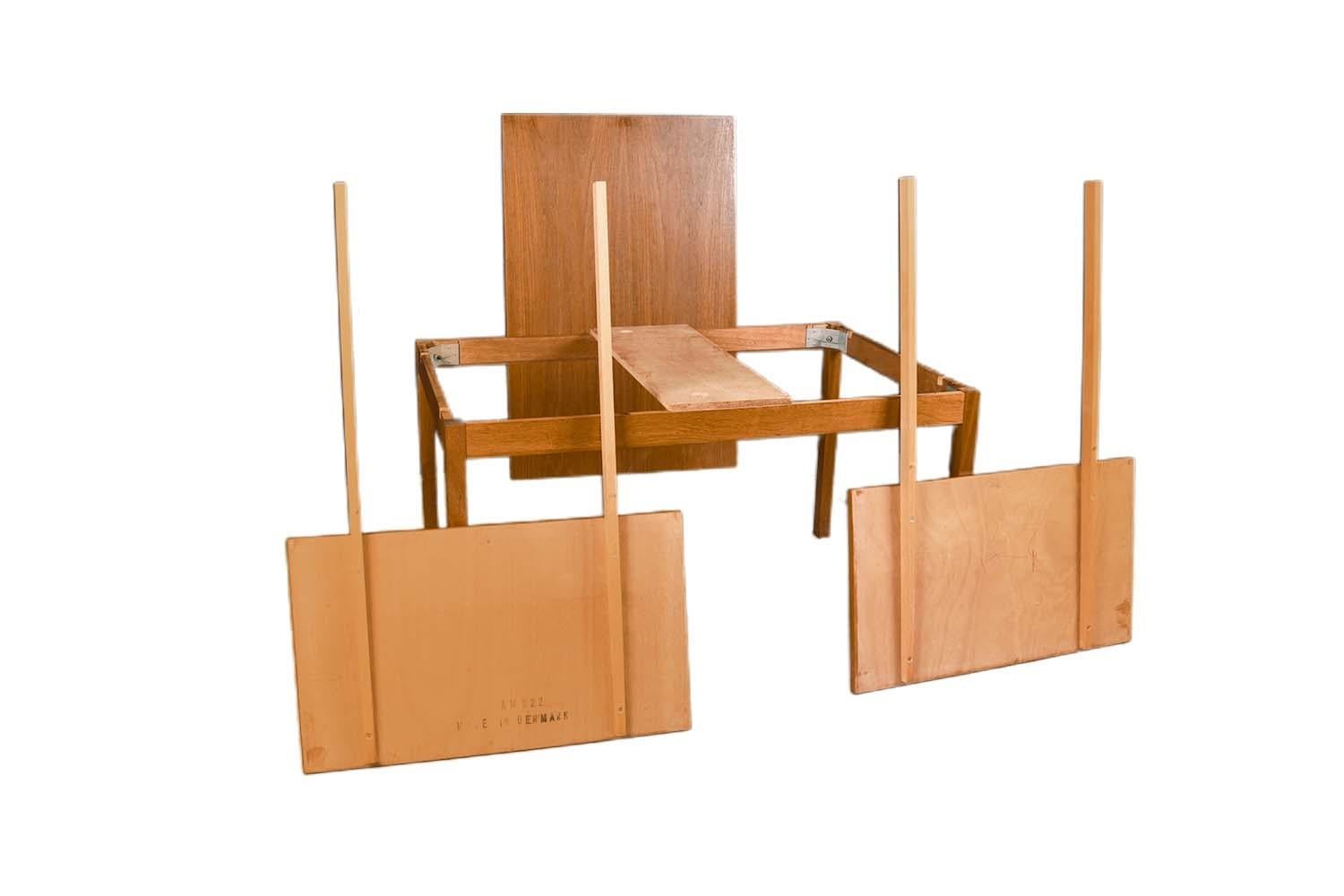 Danish Modern Teak Extendable Dining Table For Sale 2