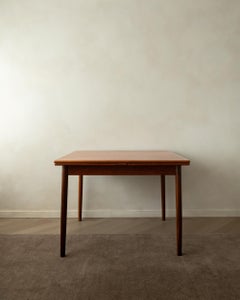 Danish Modern Teak Extendable Dining Table Model 24 by Ansager Møbler, 1960s