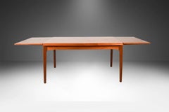 Danish Modern Teak Extendable Dining Table Vejle Stole Møbelfabrik