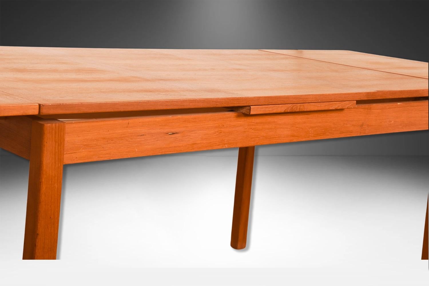 American Danish Modern Teak Extendable Dining Table Vejle Stole Møbelfabrik For Sale