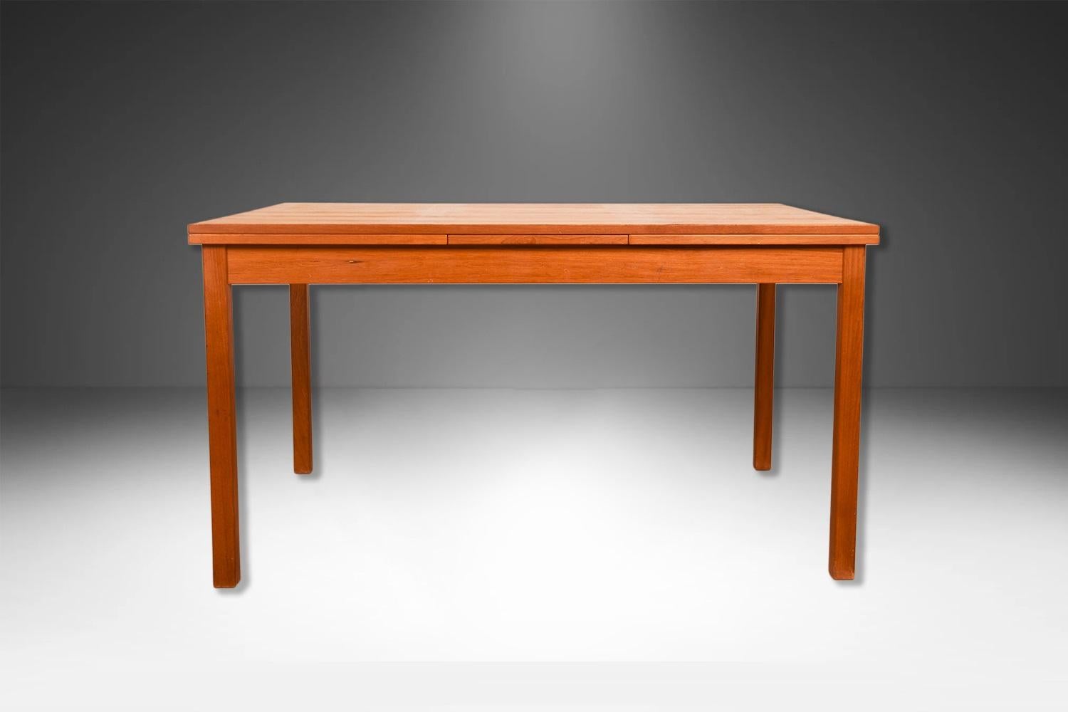 Mid-20th Century Danish Modern Teak Extendable Dining Table Vejle Stole Møbelfabrik For Sale