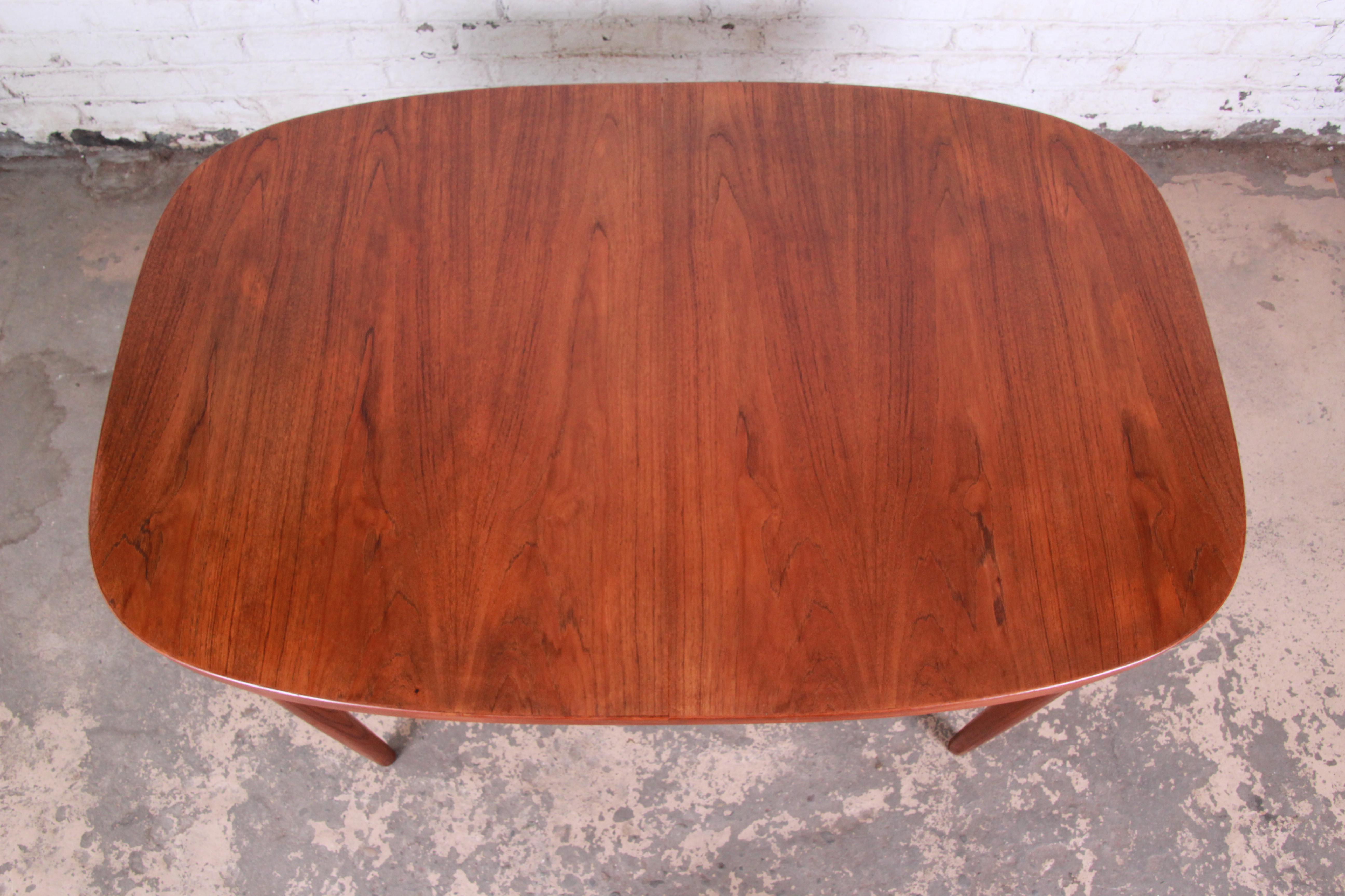 Danish Modern Teak Extension Dining Table by Harry Ostergaard, 1960s 6