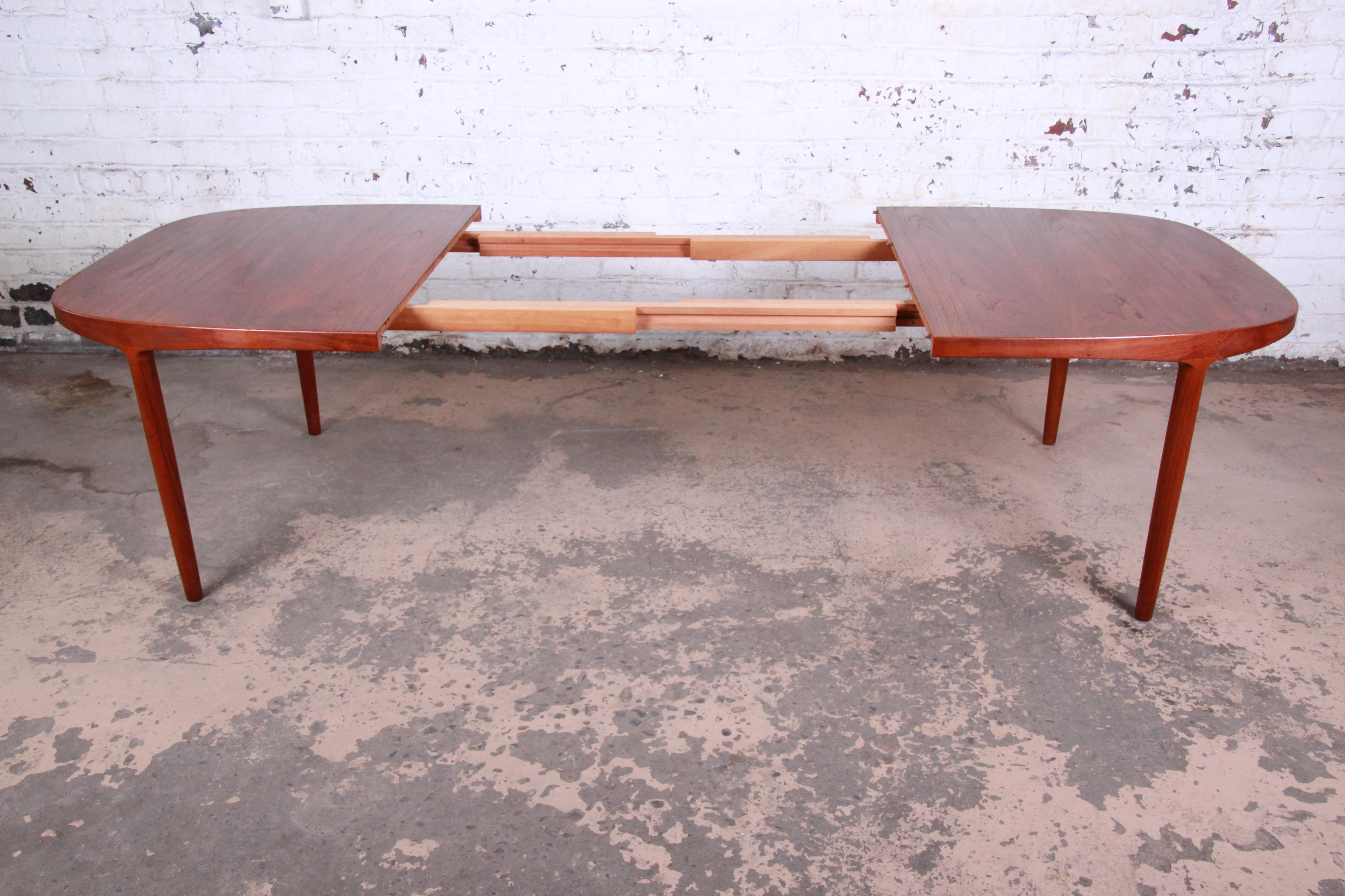 Danish Modern Teak Extension Dining Table by Harry Ostergaard, 1960s 2
