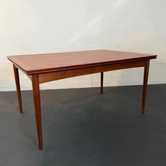 Tavolo da pranzo allungabile in teak moderno danese di Selig