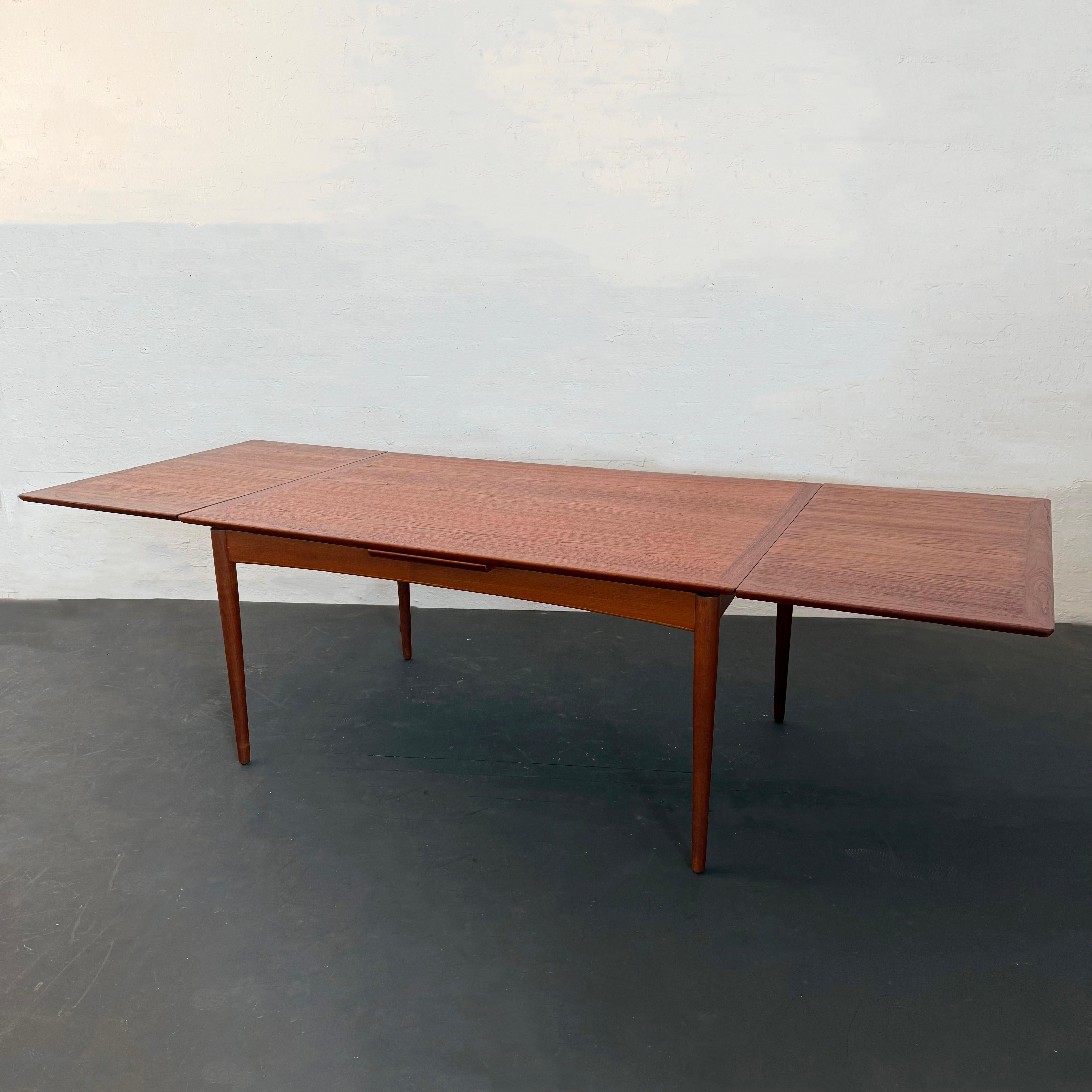 Danish Modern Teak Extension Dining Table By Selig For Sale 2