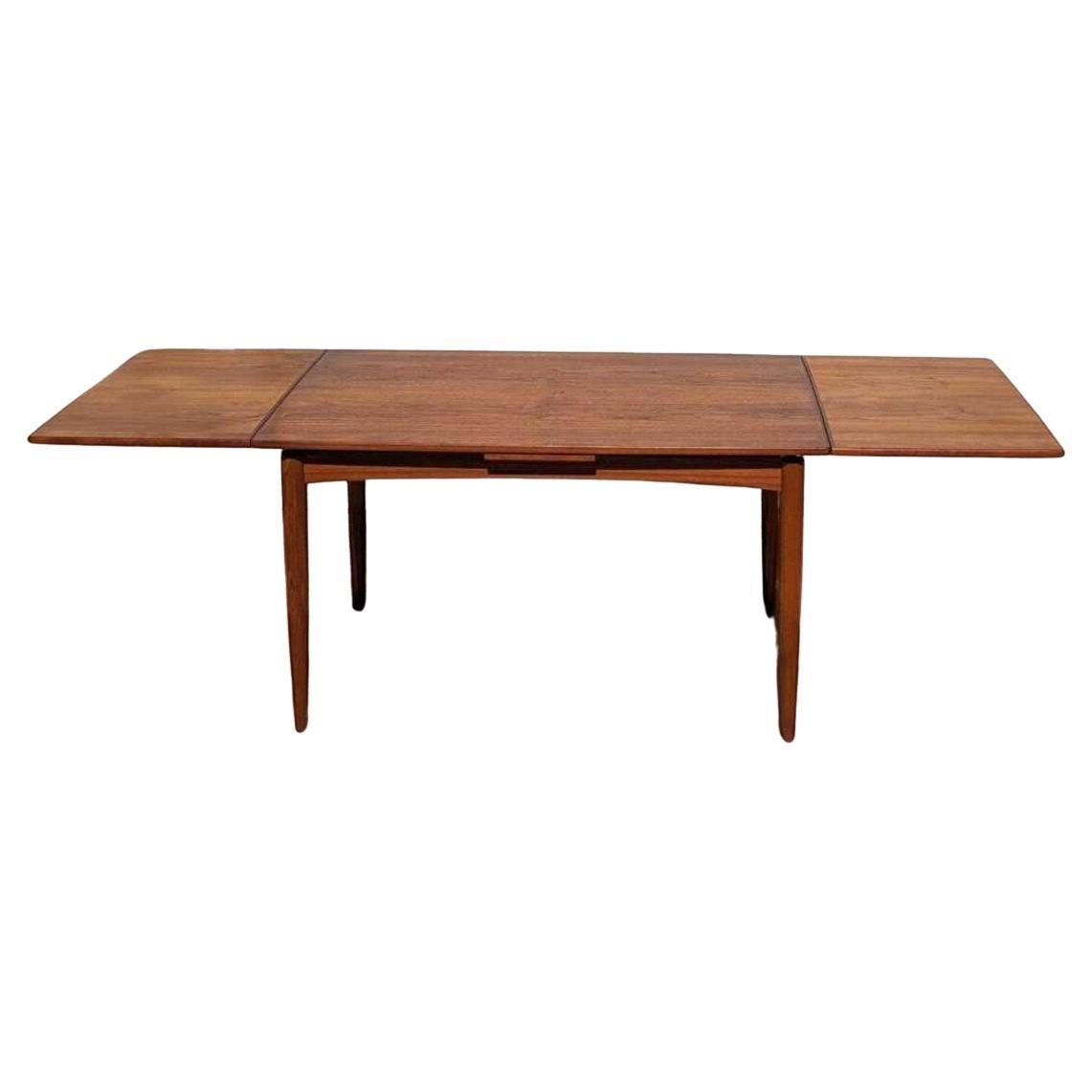 Danish Modern Teak Extension Dining Table by Skovmand & Andersen, 1960s