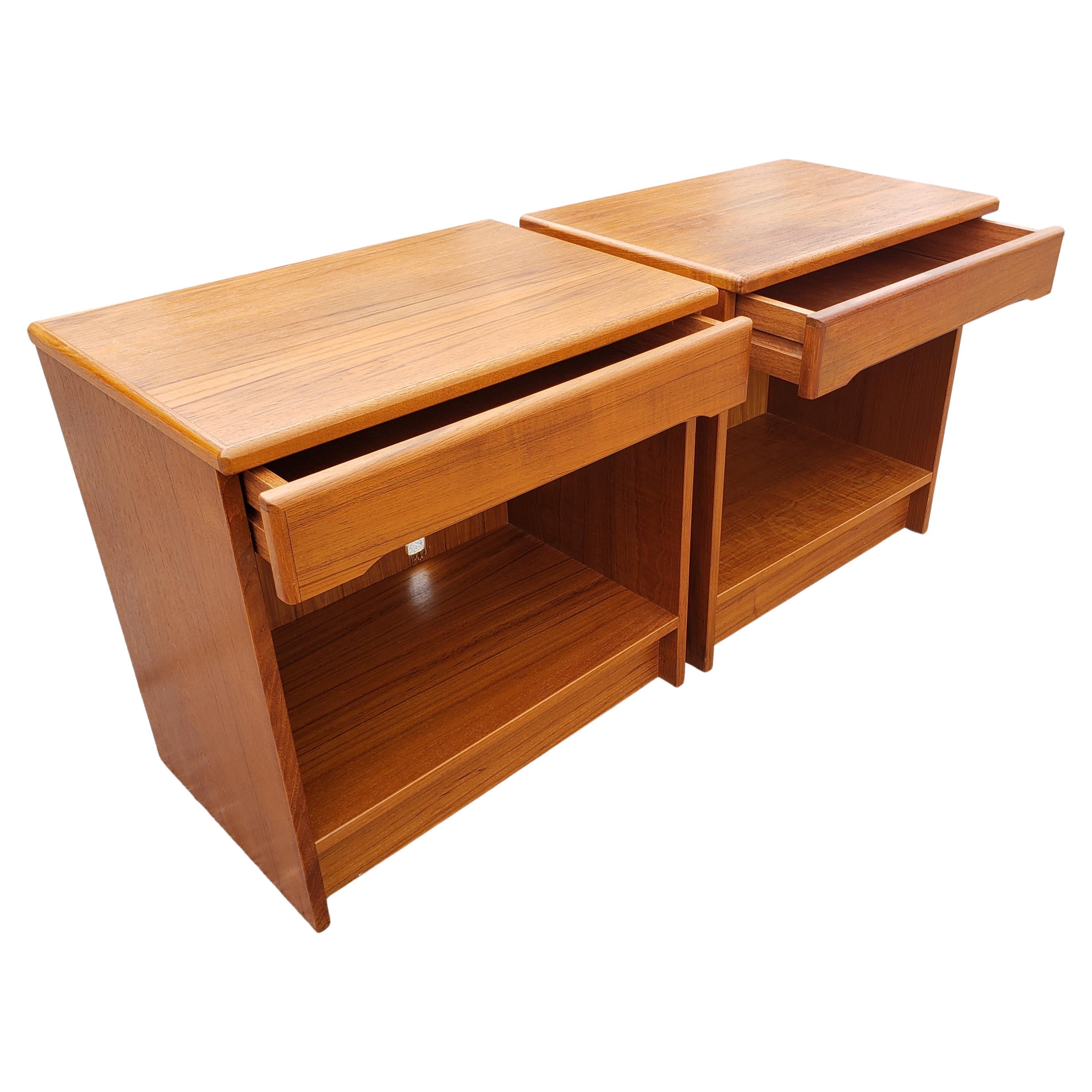 teak nightstands danish modern