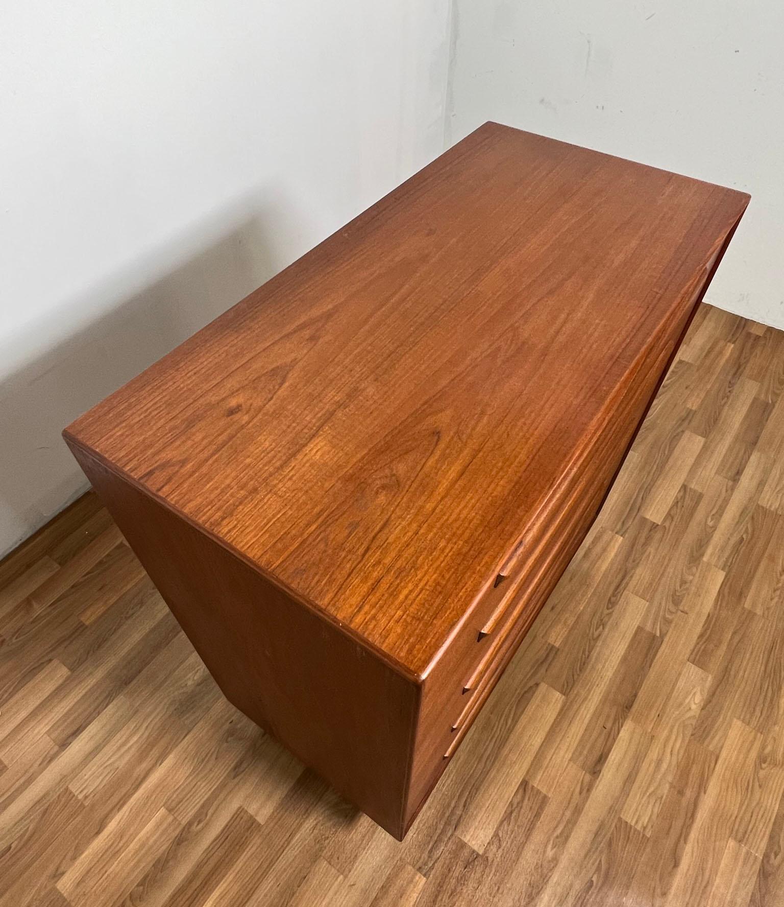 Norwegian Danish Modern Teak Five Drawer High Boy Dresser by Westnofa, Norway, Ca. 1970s
