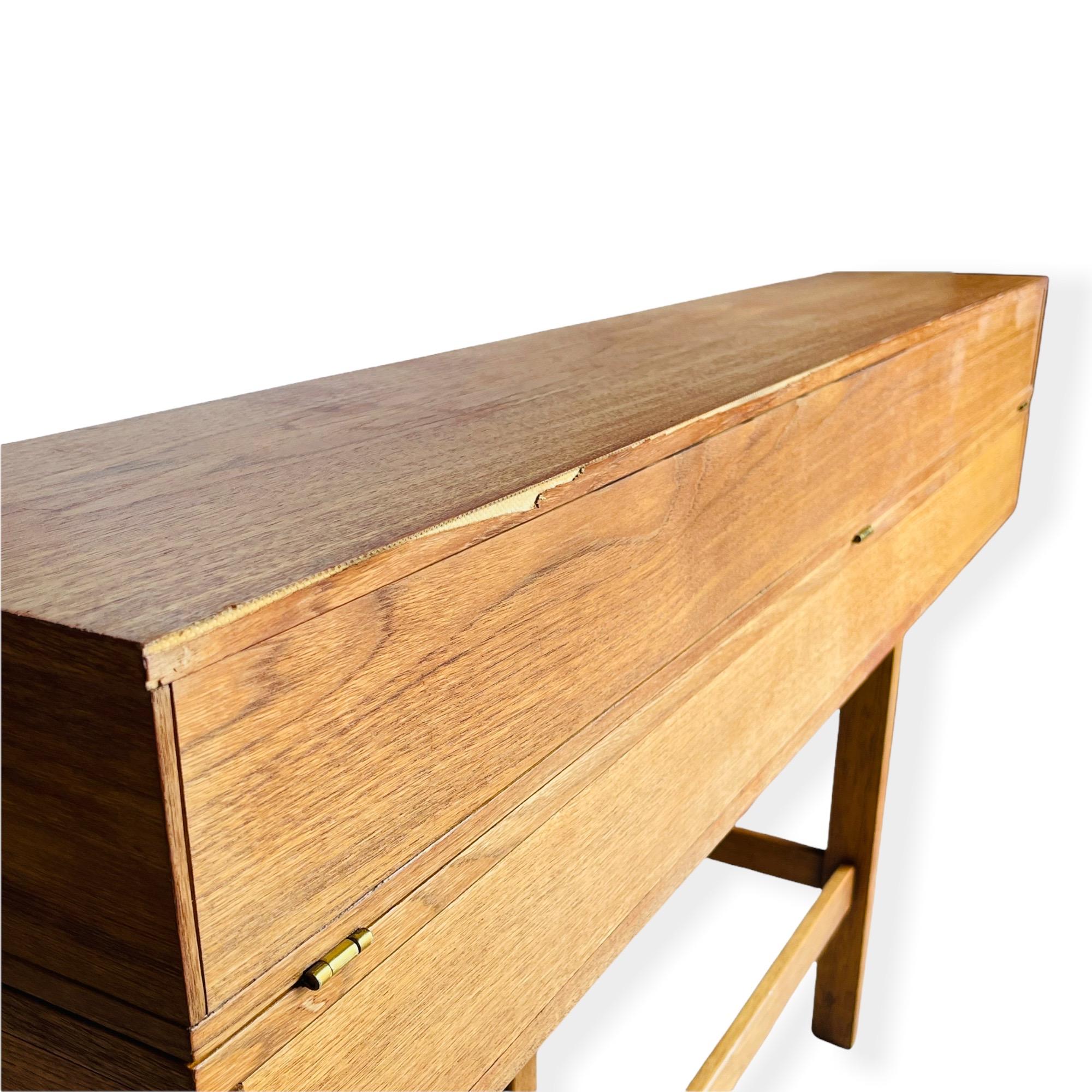 Danish Modern Teak Flip Top Desk by Peter Lovig Nielsen 11