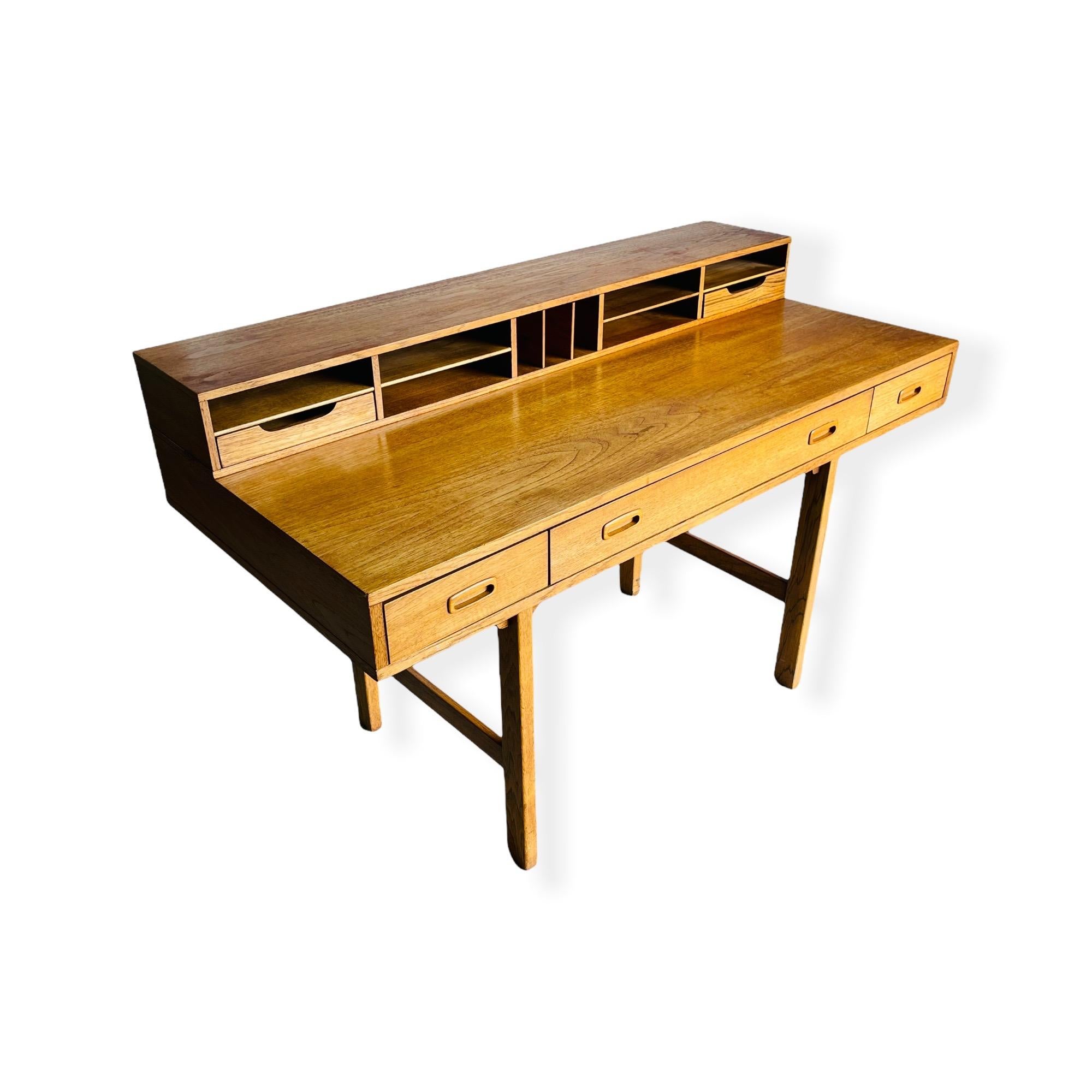 Danish Modern Teak Flip Top Desk by Peter Lovig Nielsen 1