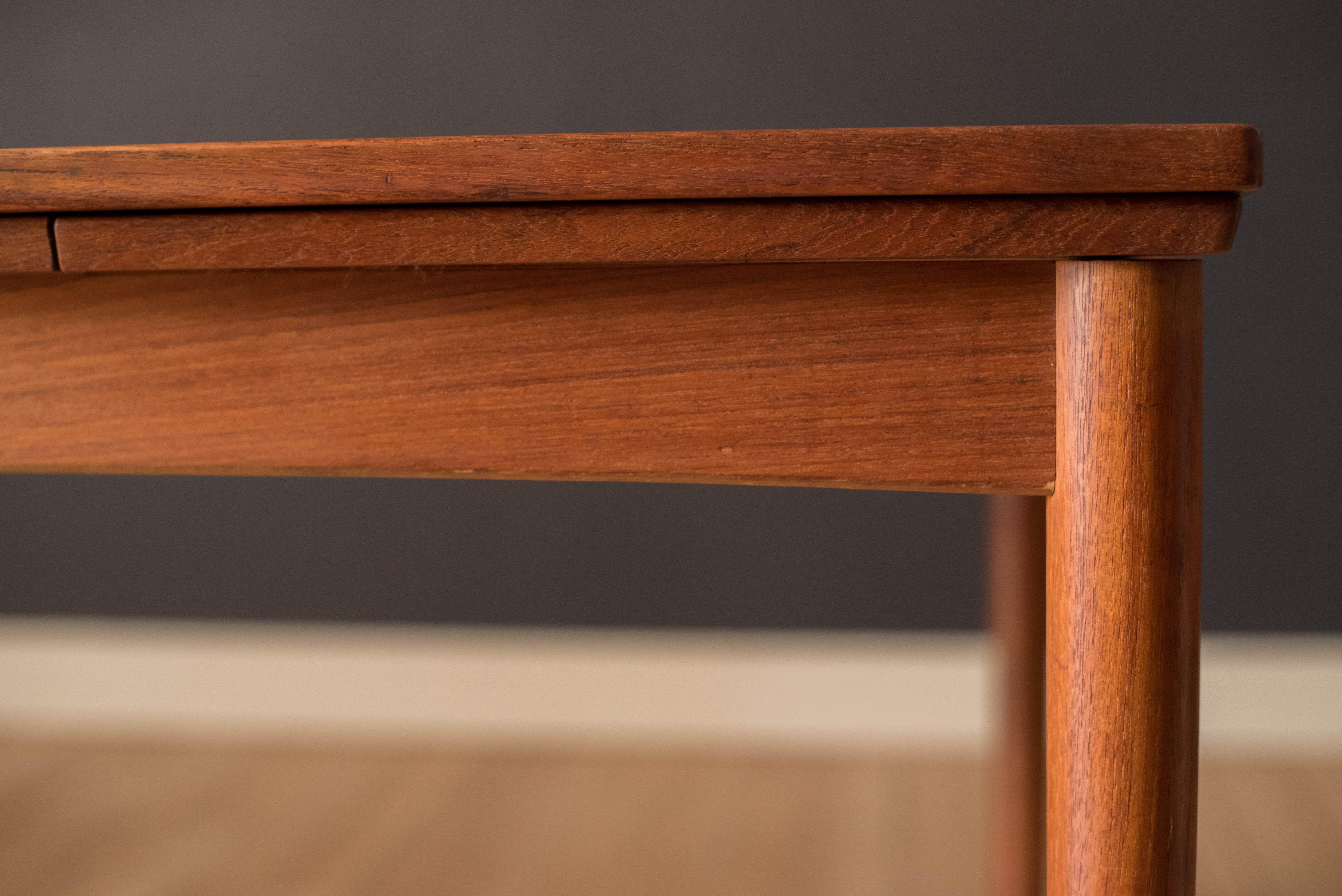 Danish Modern Teak Flip Top Extension Game Dining Table by Hundevad & Co. 6